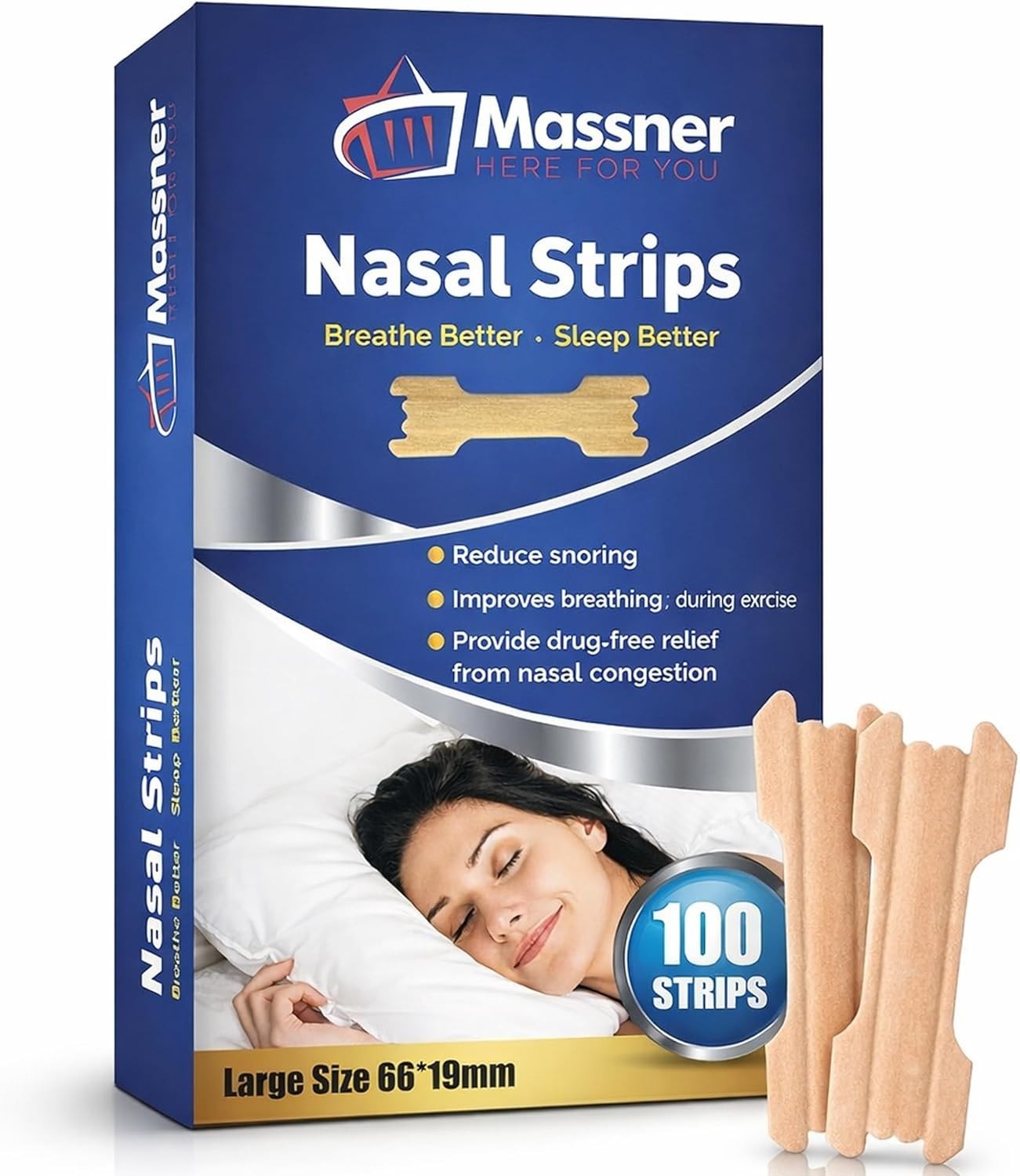 5-100 Nasal Strips Breathe Better Harmony Life Reduce Stop Snoring Right Aid