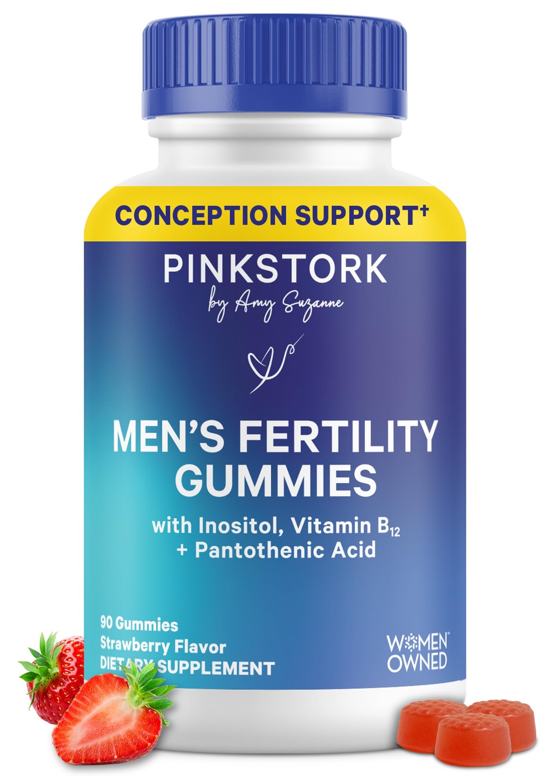 Blue Stork Fertility Supplement Gummies for Men – Male 90 Count (Pack of 1)