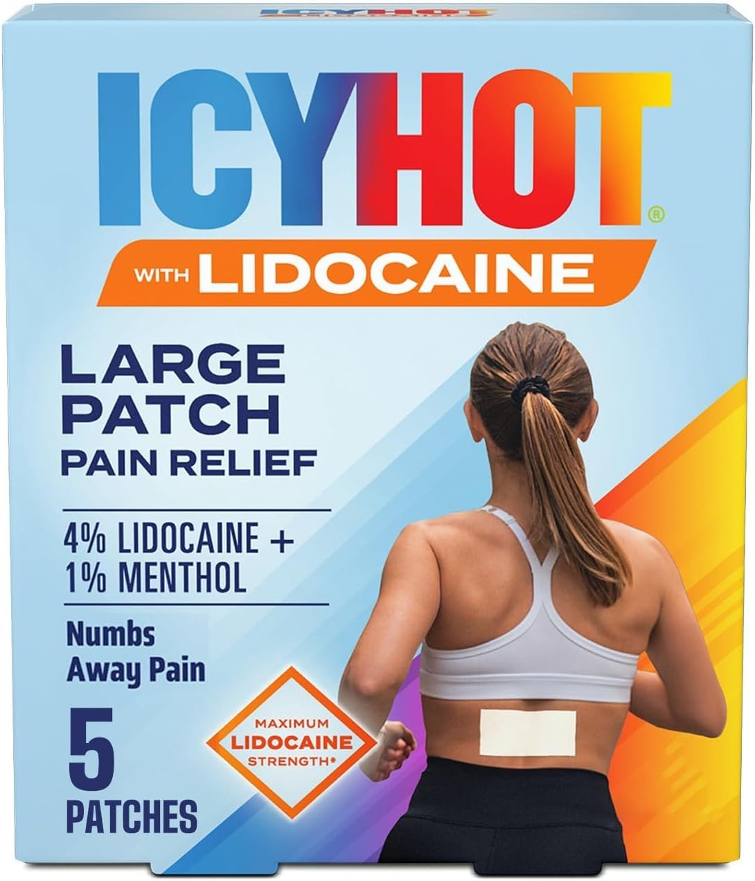 Comfort-Fit Lidocaine Pain Relief Patches – 5 Count for Targeted Pain Relief