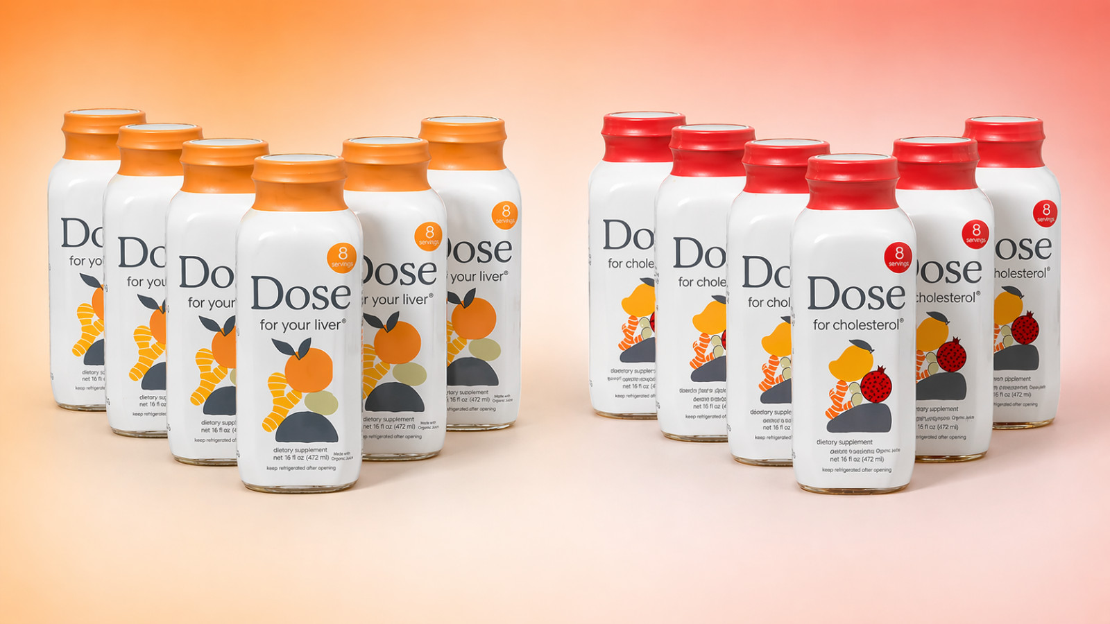 DOSE DAILY For Your Liver & Cholesterol – Wellness Bundle 16oz 12PACK NIB
