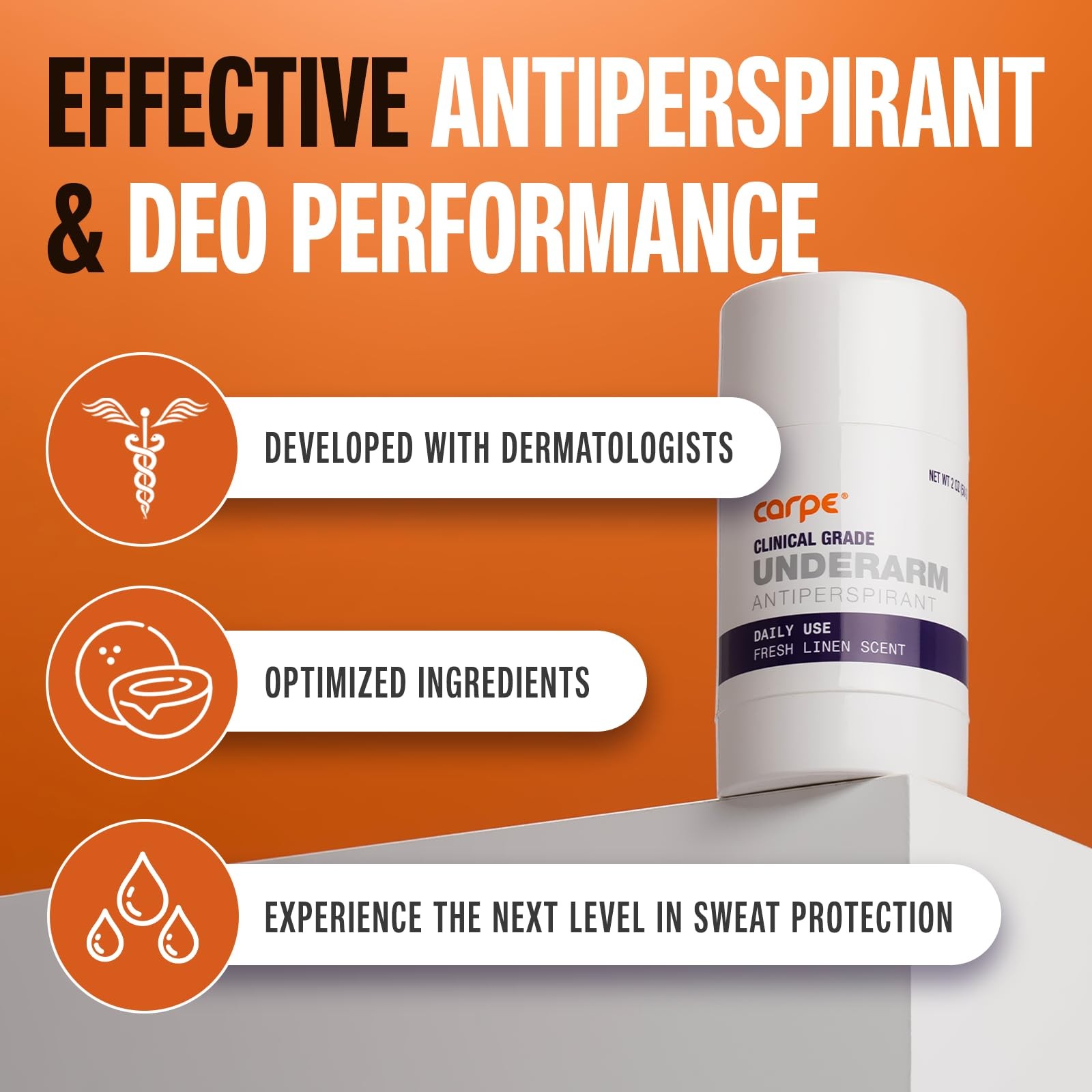 Carpe Clinical Strength Deodorant + 2 Ounce (Pack of 1)