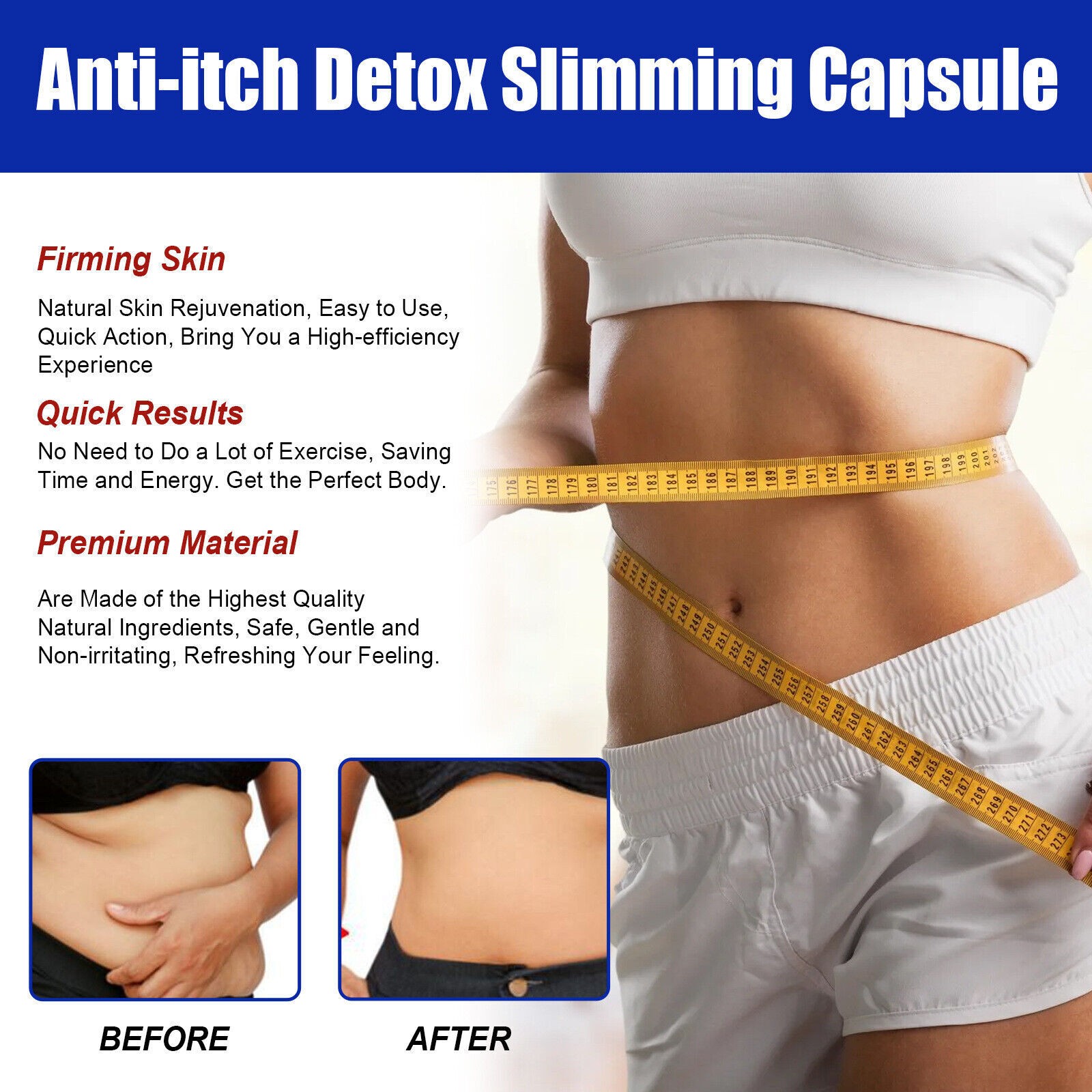 Itching Instant Stopper and Slimming Firming Caps for Women’s Health