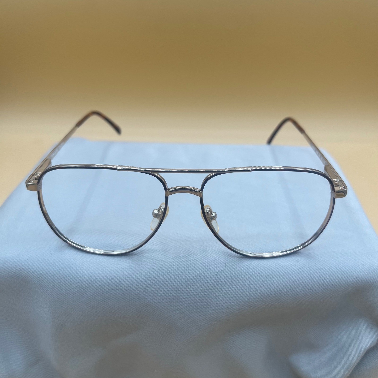 Titmus BC102 DMB Z87 Aviator Eyeglasses Silver Tortoise 60-15-145 Vintage Style