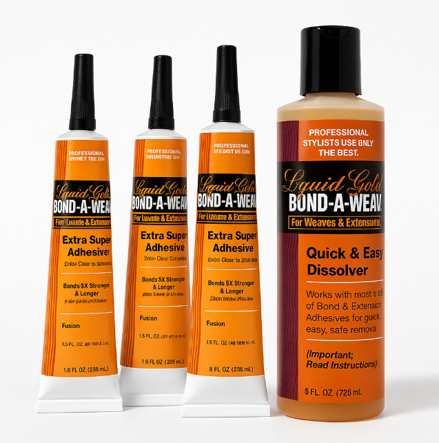 Liquid Gold Tube Bond-A-Weave 1oz Hair Extension And Weave Bonding Adhesive
