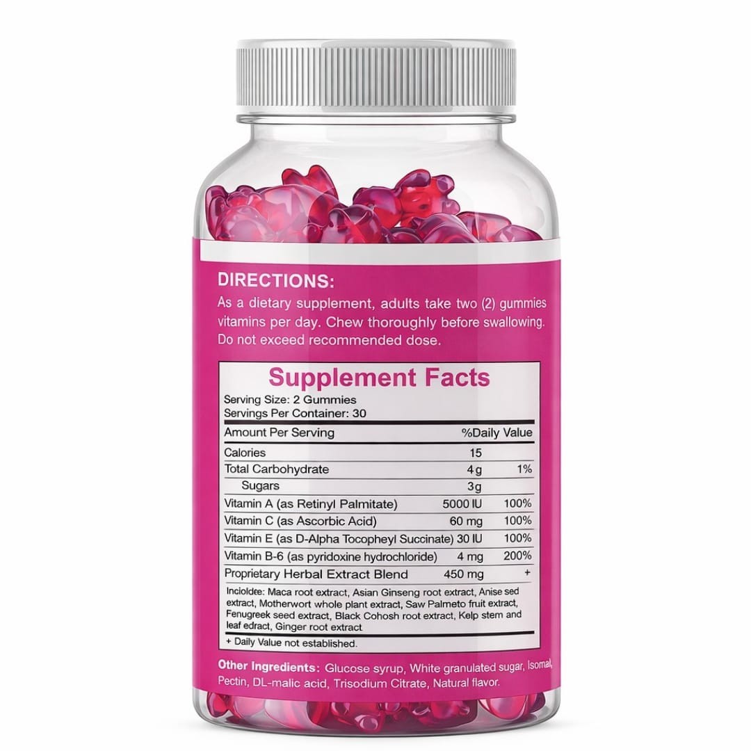 Breast Enhancement Gummies for Women, Girls Chest Growth Supplements 60Pcs Each