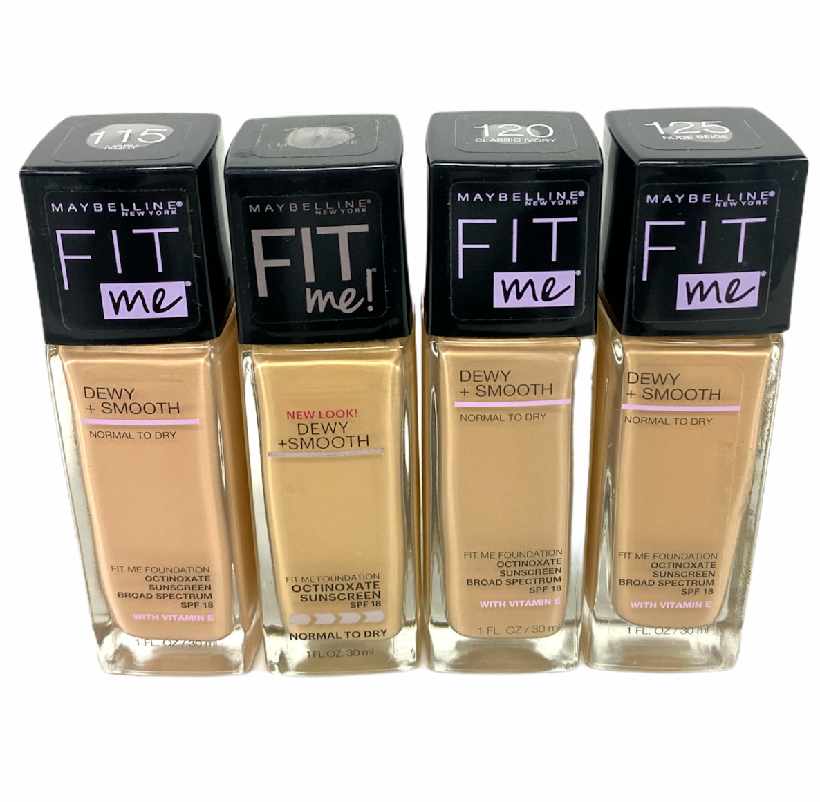 Maybelline Fit Me Dewy+Smooth Foundation SPF18 & Vitamin E (1oz/30mL) YOU PICK!