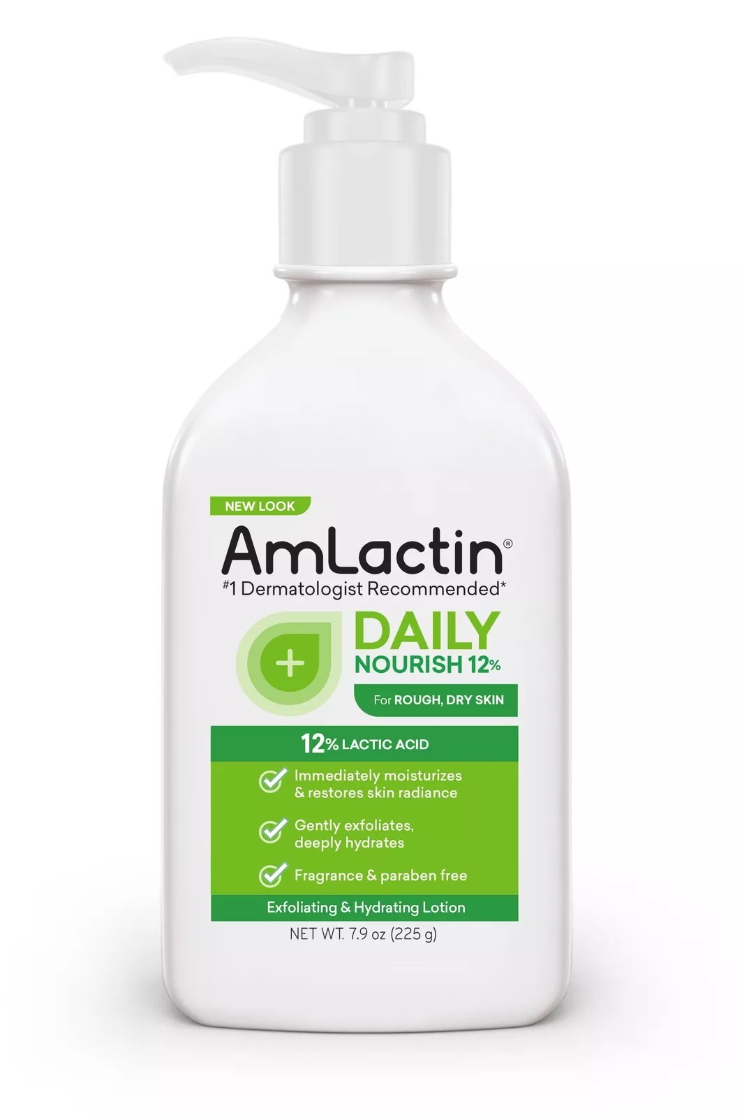 AmLactin Daily Nourish Body Lotion, 12% Lactic Acid for Dry Skin, 7.9 oz