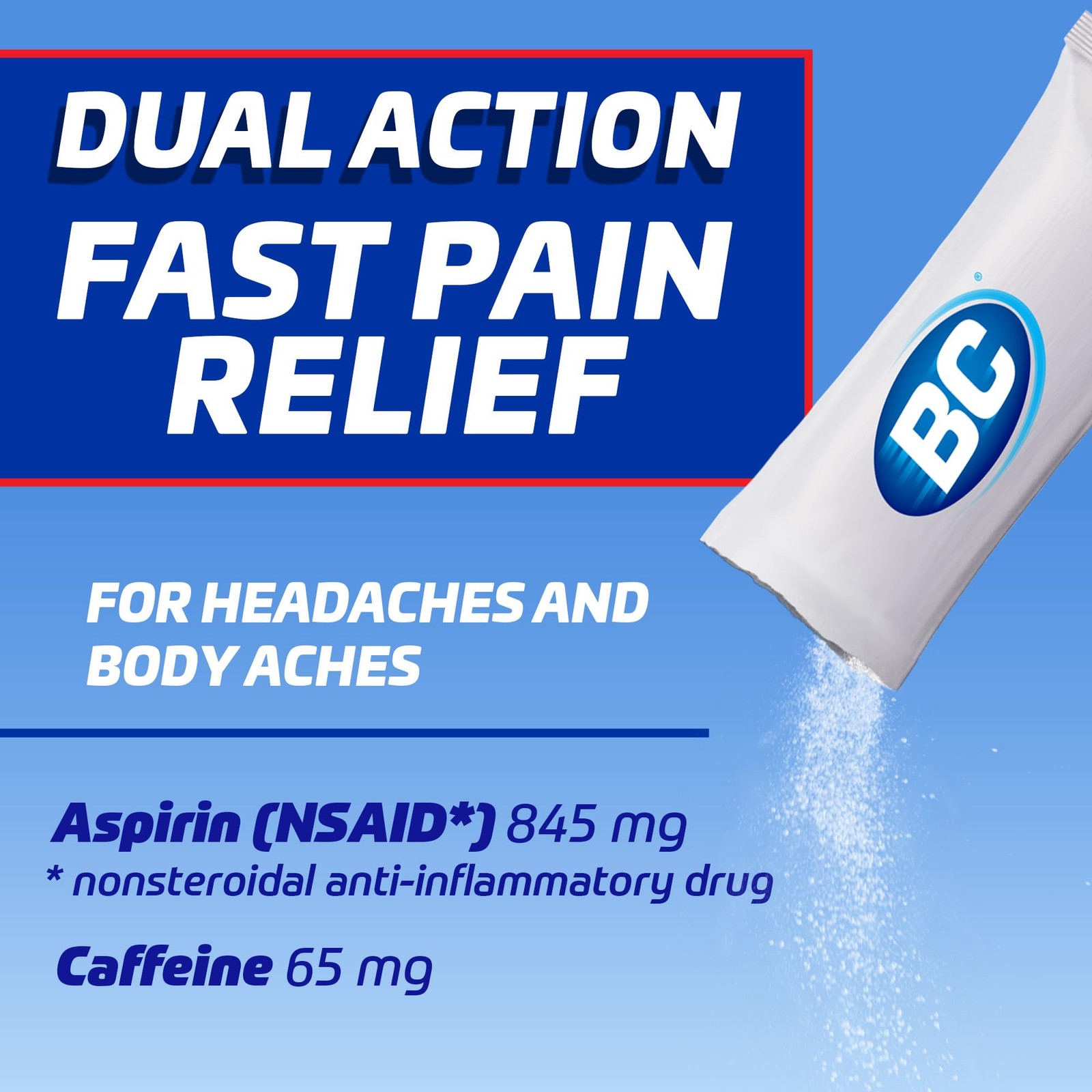 BC Powder Pain Reliever, Cherry Flavor Aspirin Dissolve Packs, 24 Count Powde…