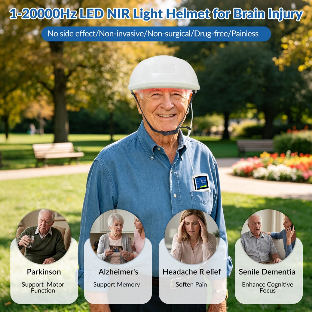 Cognitive Improvement Focus Memory Boost 810nm NIR Light Therapy Brain Device
