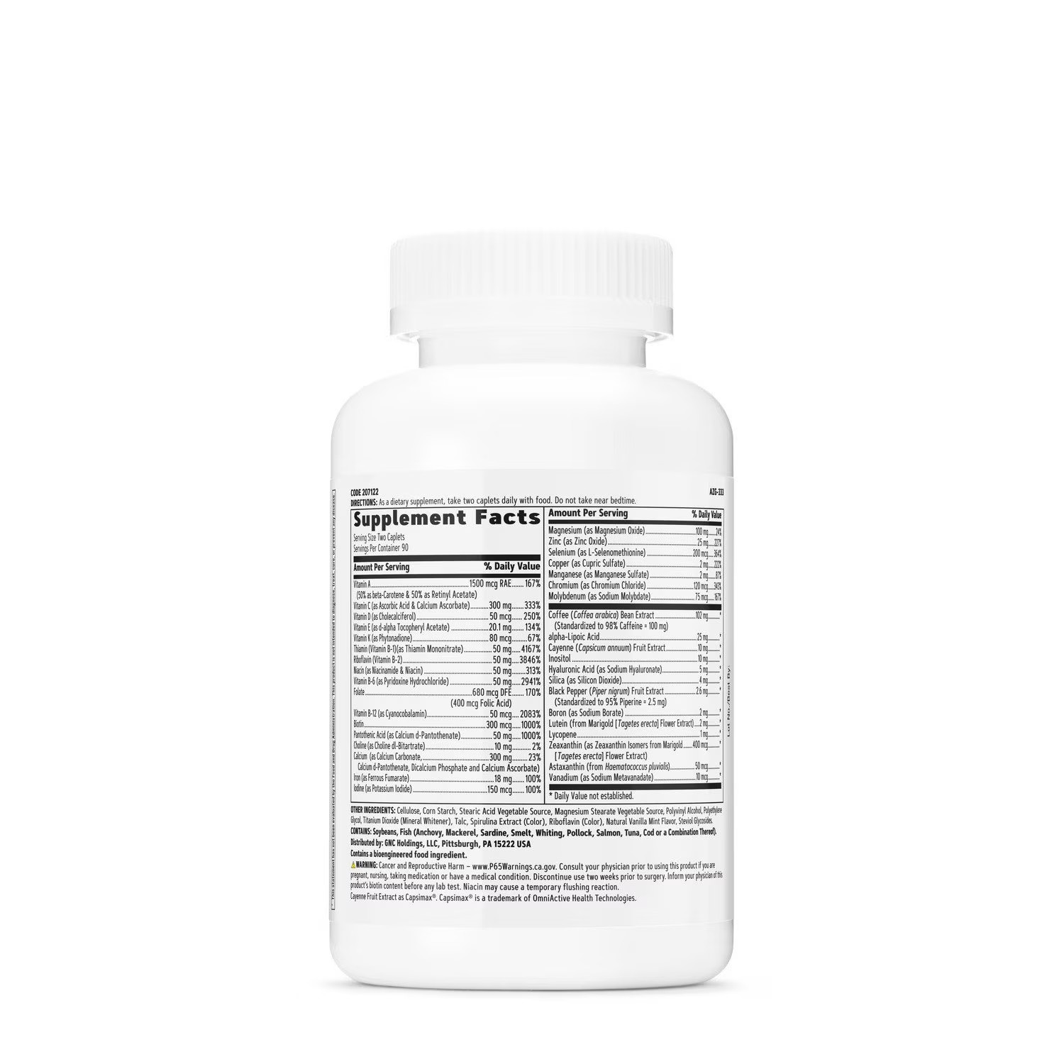 GNC Women’s Ultra Mega Multivitamin 180 Caplets 90 Day Supply Energy Immune
