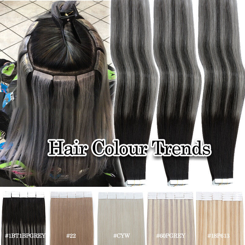 Tape in Non-allergic Glue 100% Remy Human Hair Extension Skin Weft Stick THICK