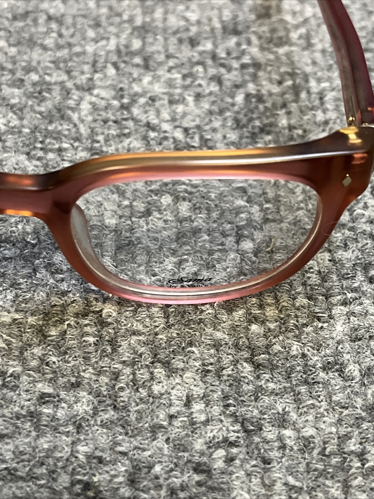 Sama Eyeglasses Frames EM M-VINTAGE ROSE Matte Clear Pink Square 48-19-137
