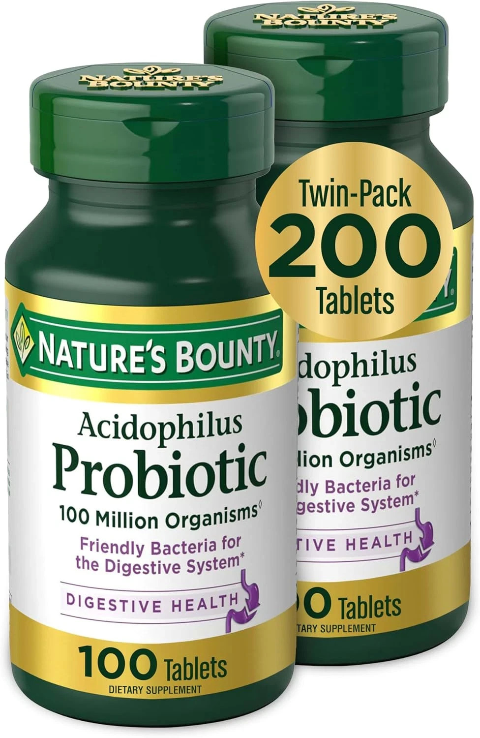 Acidophilus Probiotic, Daily Probiotic Supplement, Digestive Health, 200 Tablets