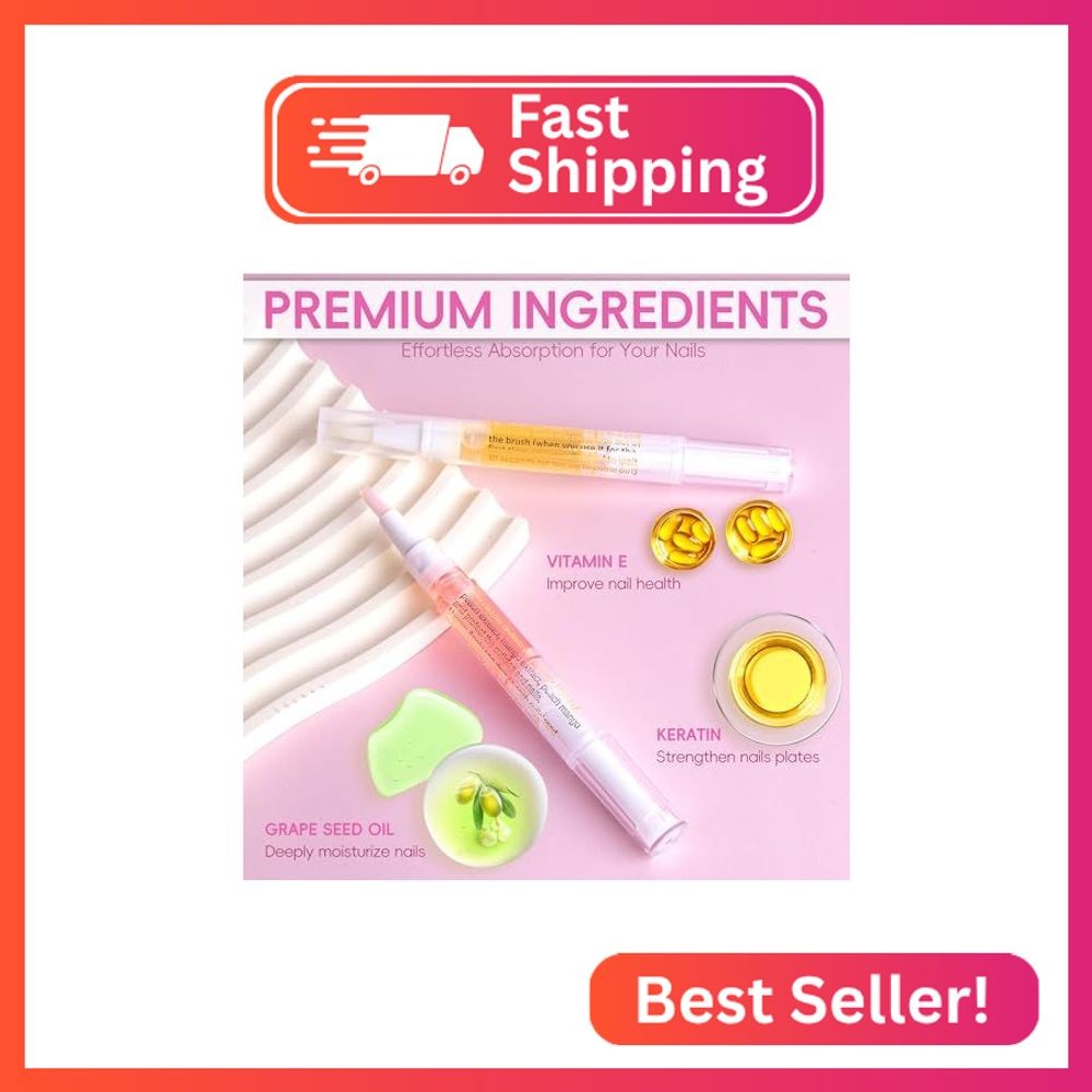 Foncomy 2PCS Cuticle Oil Pen for Nails,Nail Oil Pen for Nail Care,Cuticle Oil fo