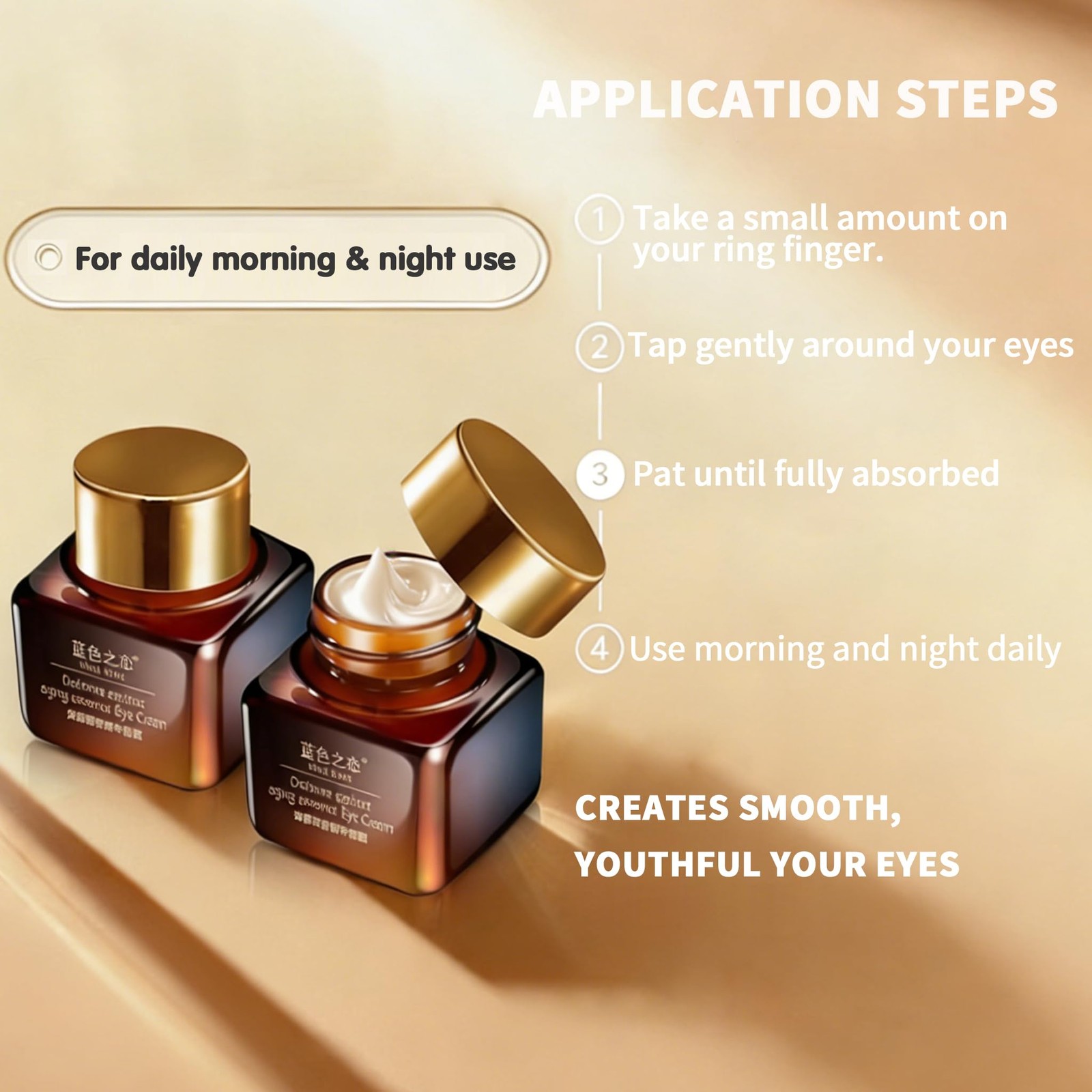 BLUE LOVE Anti-Aging Eye Cream – Reduces Dark 0.68 Fl Oz (Pack of 1), White