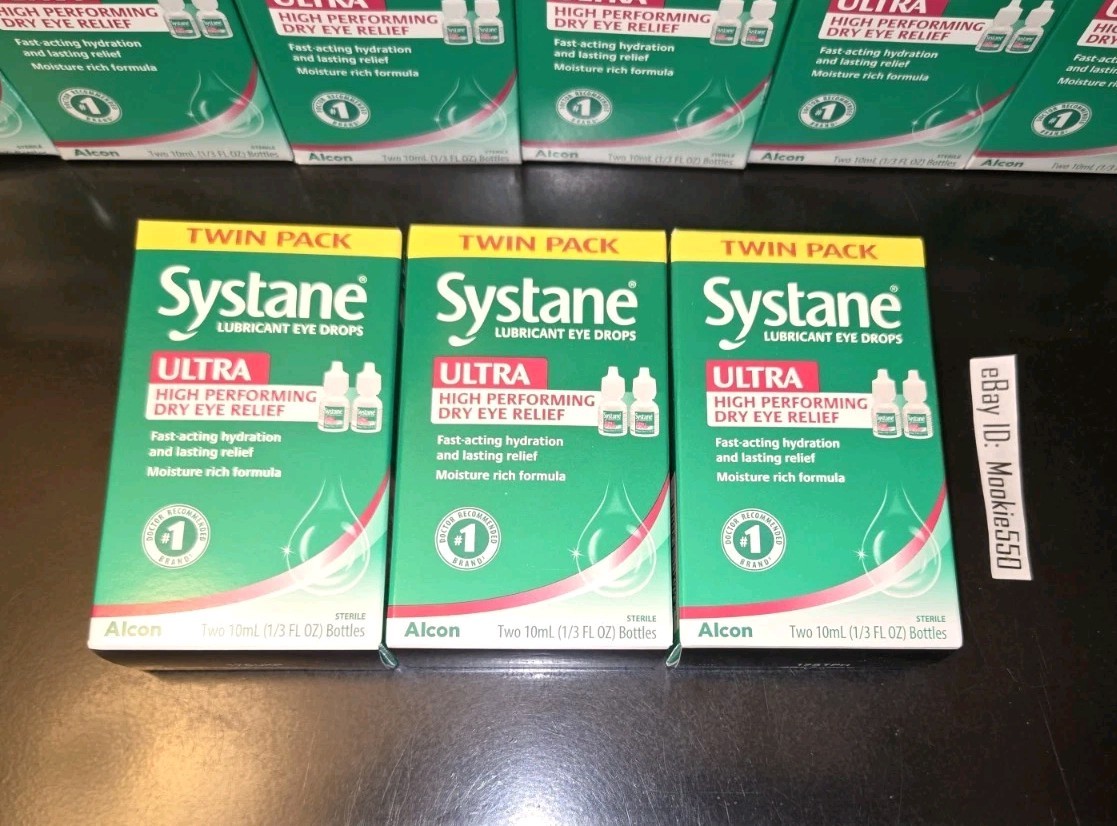 EXP 11/2027+! 3 Lot SYSTANE ULTRA TWIN Pack (6 Bottles 10mL) Eye Drops