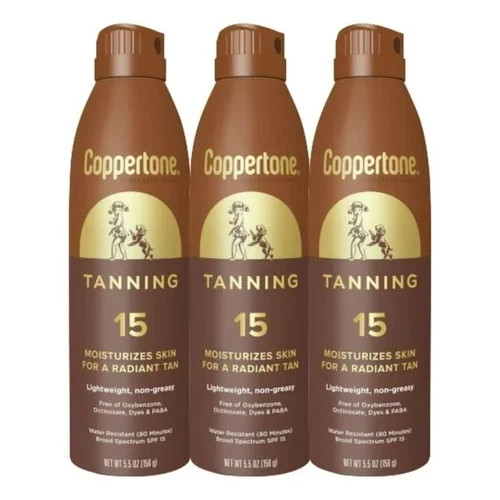 Coppertone Tanning SPF 15 Non-Greasy Broad Spectrum Spray 5.5 oz, 02/2026+ 3/CAN