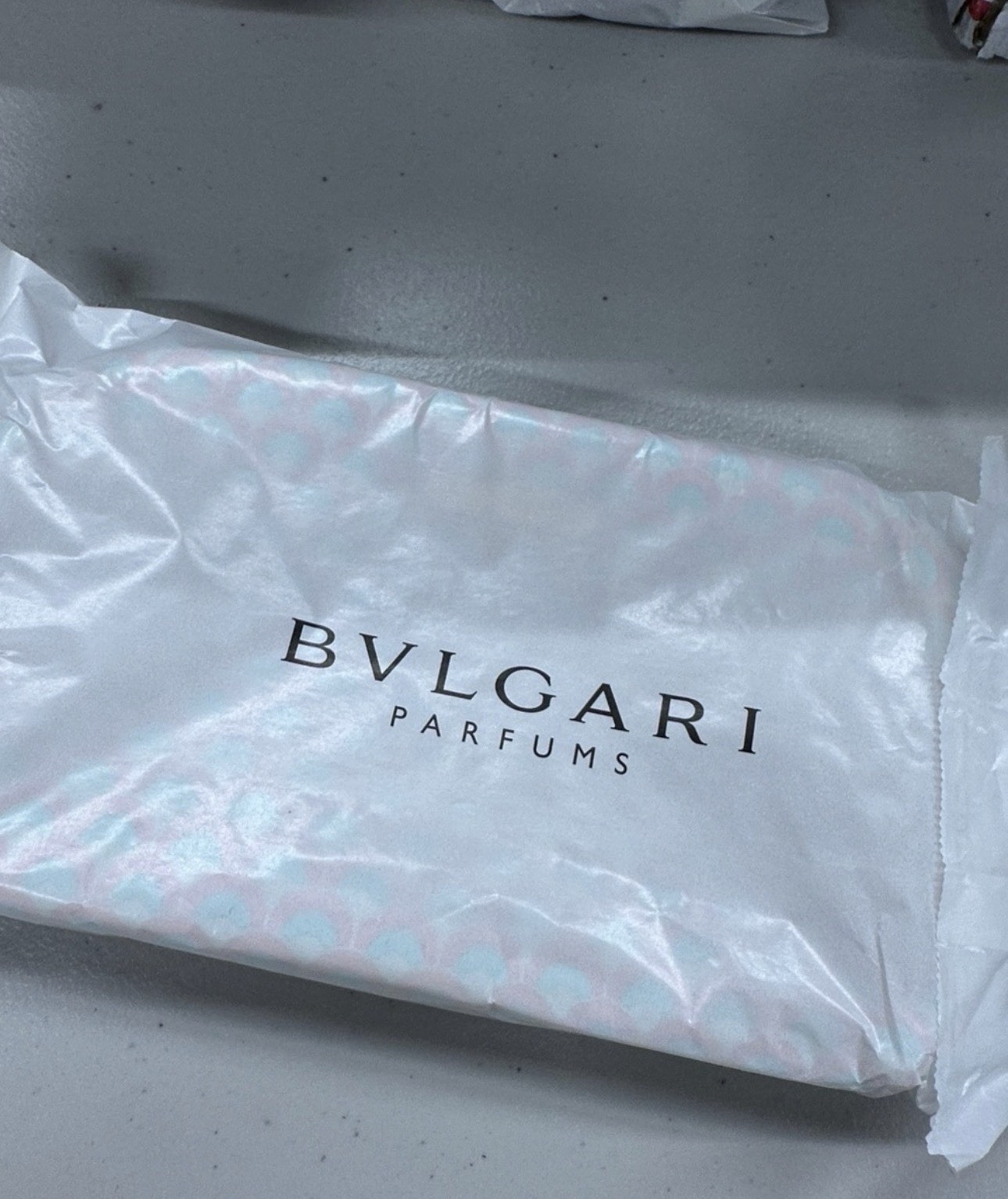 BVLGARI PARFUMS Pastel Rainbow Makeup Pouch Cosmetic Bag PINK Novelty GWP NEW