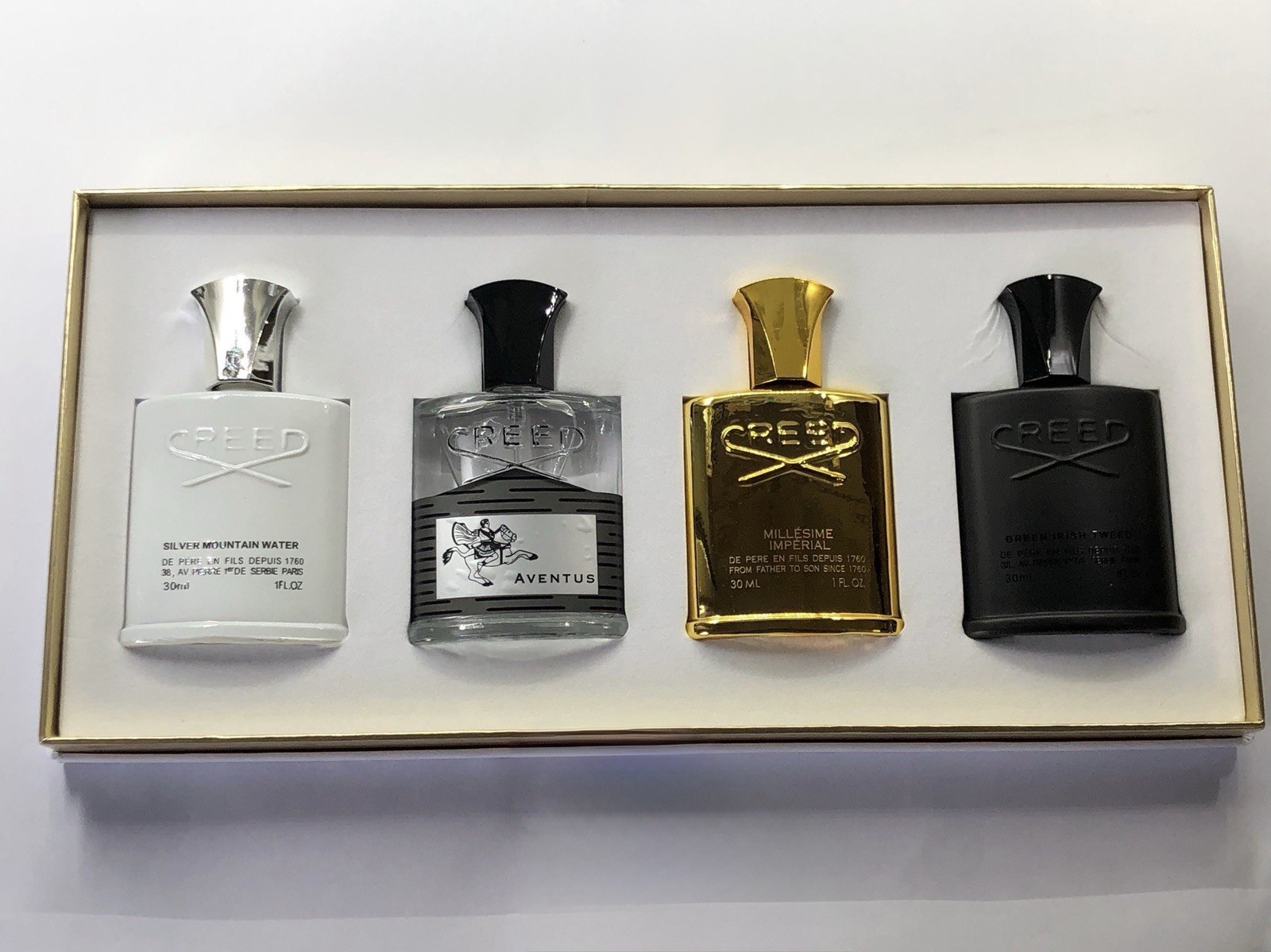 Creed 4 Piece Gift Set For Men New In Box 30ML Per Bottle Full