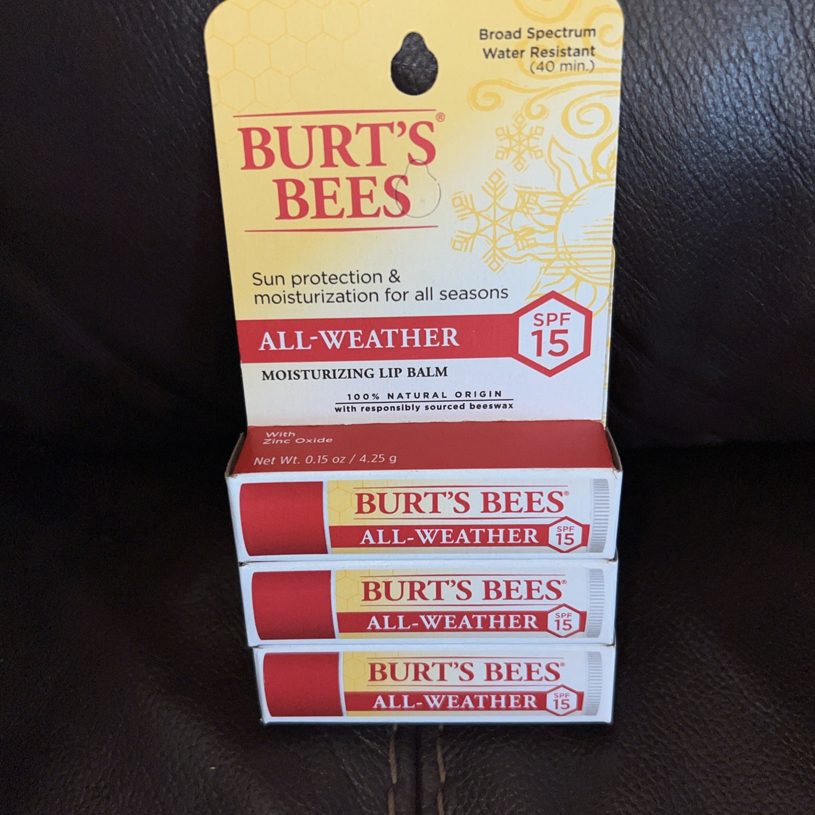 Burt’s Bees All Weather SPF 15 Lip Balm (3-Pack) 90269 Burt’s Bees 90269 0.15