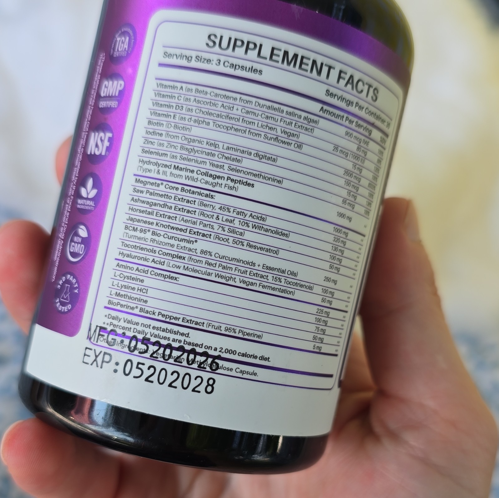 Megneta All-in-One Hair Growth 90 Capsules Biotin Saw Palmetto 2360mg