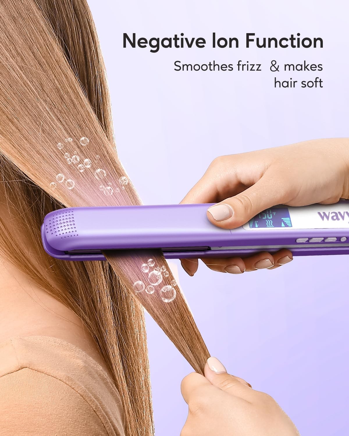 Titanium Flat Iron Hair Straightener, Easy Glide for All Hair Types, Dual Volt