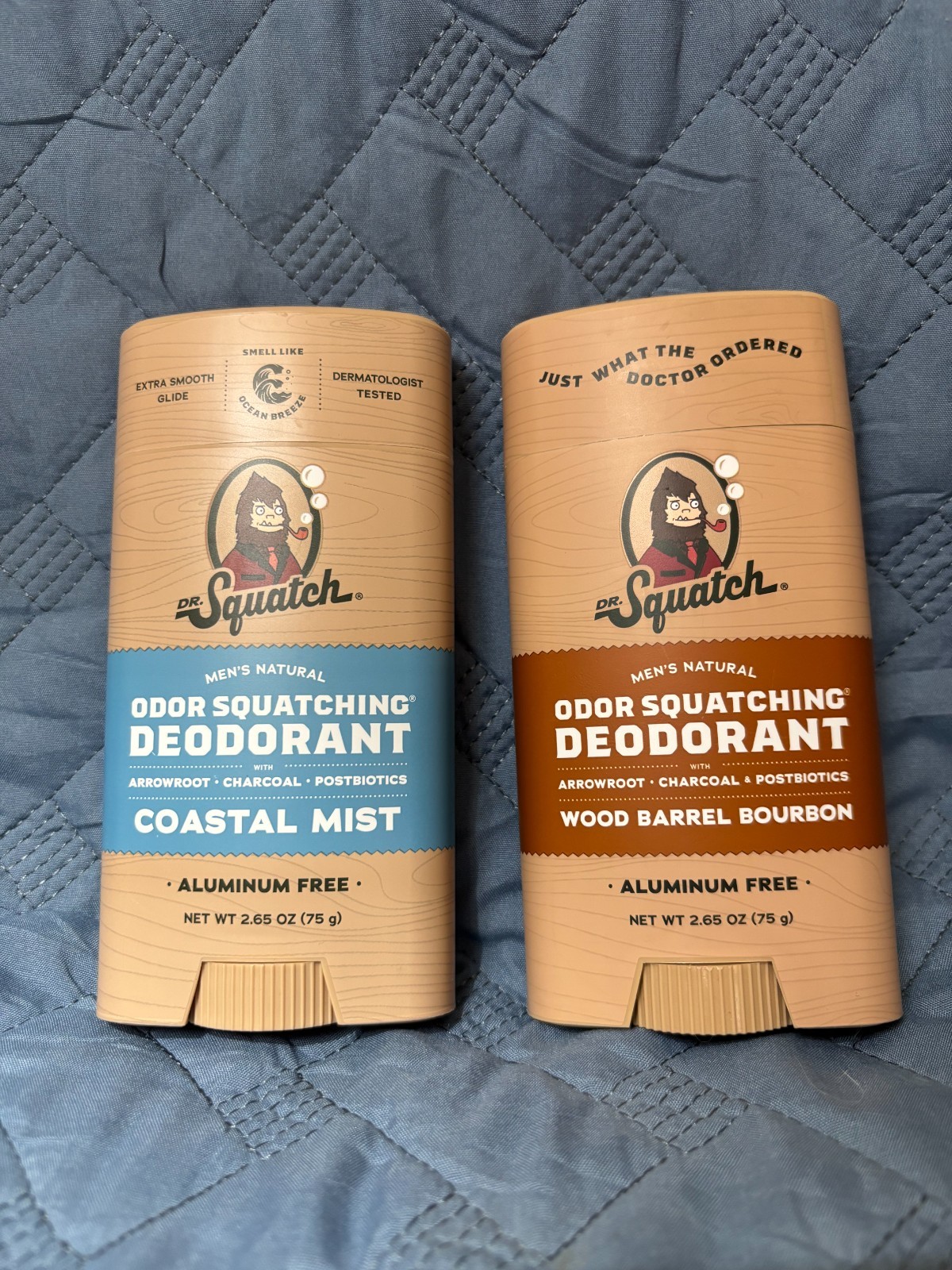 Dr Squatch Odor Squatching Deodorant -2- Coastal Mist & Wood Barrel Bourbon