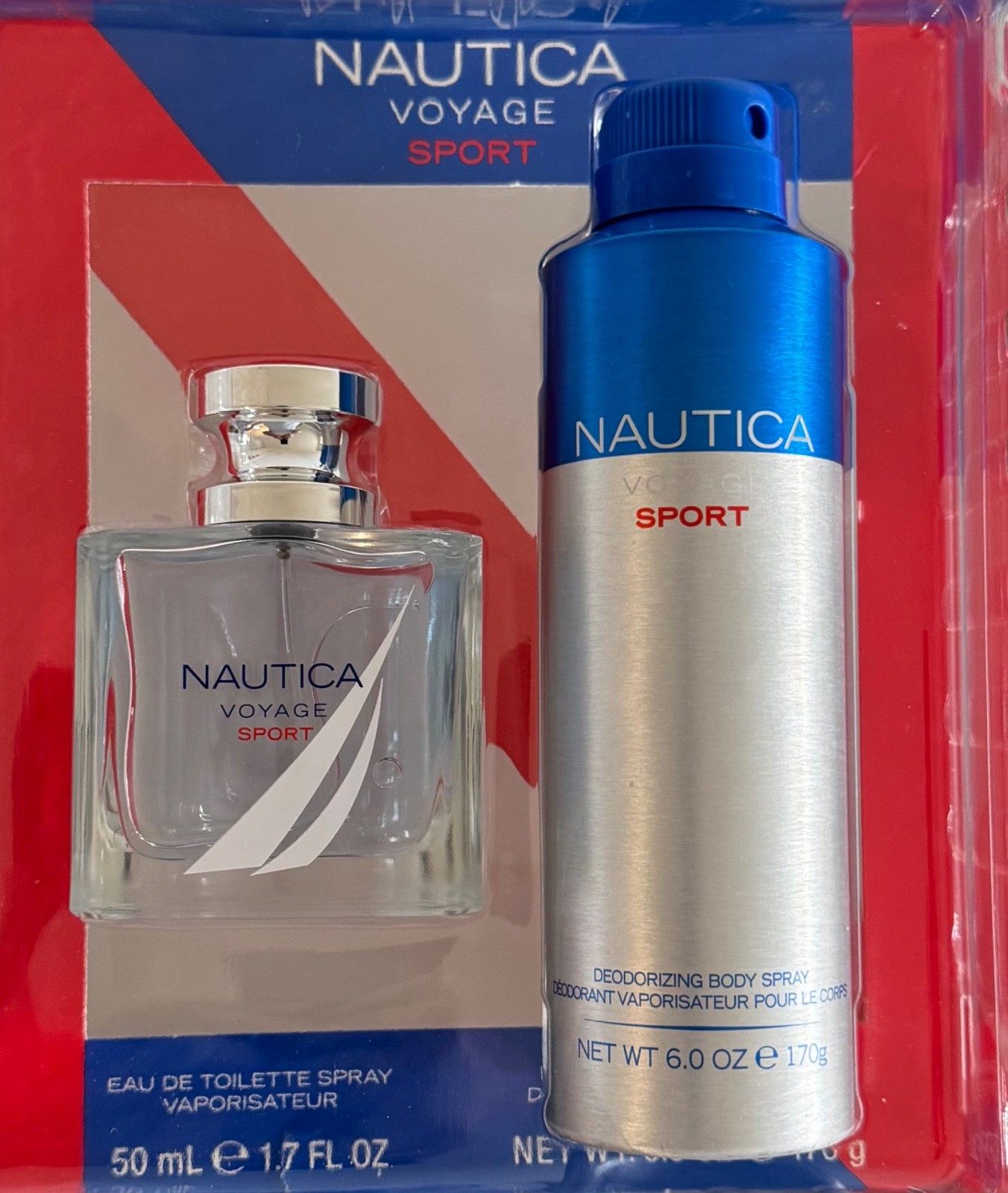 Nautica Voyage Sport Gift Set Eau De Toilette Spray & Body Spray NEW in BOX