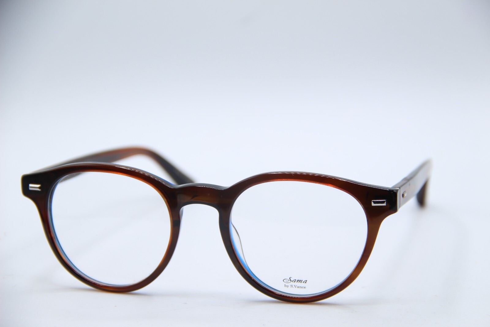 NEW SAMA BY S.VANCE CINEMATIC FEDERICO BROWN BLUE AUTHENTIC EYEGLASSES 50-21