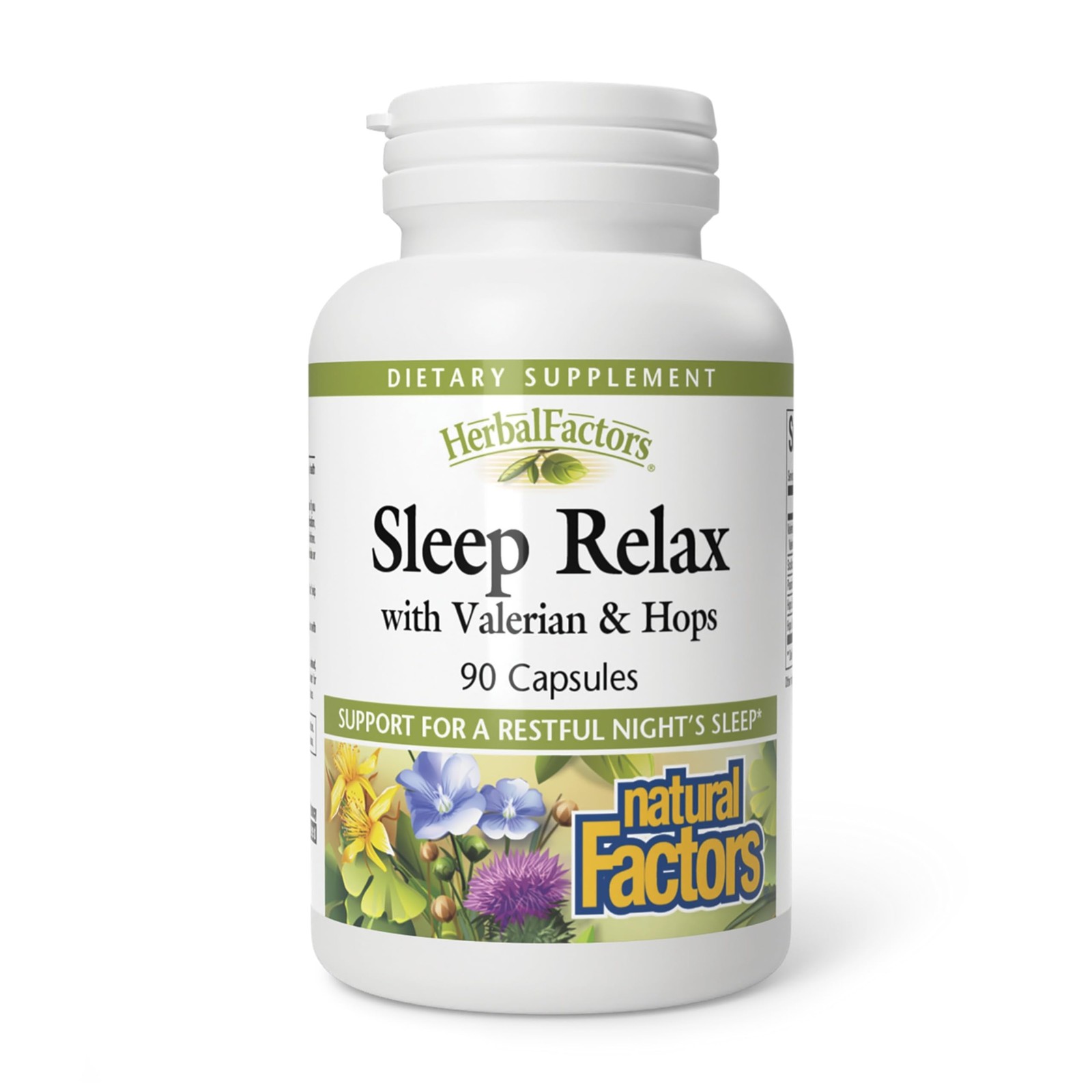 Herbal Factors Sleep Relax Formula by Natural Factors, 90 Count (Pack of 1)