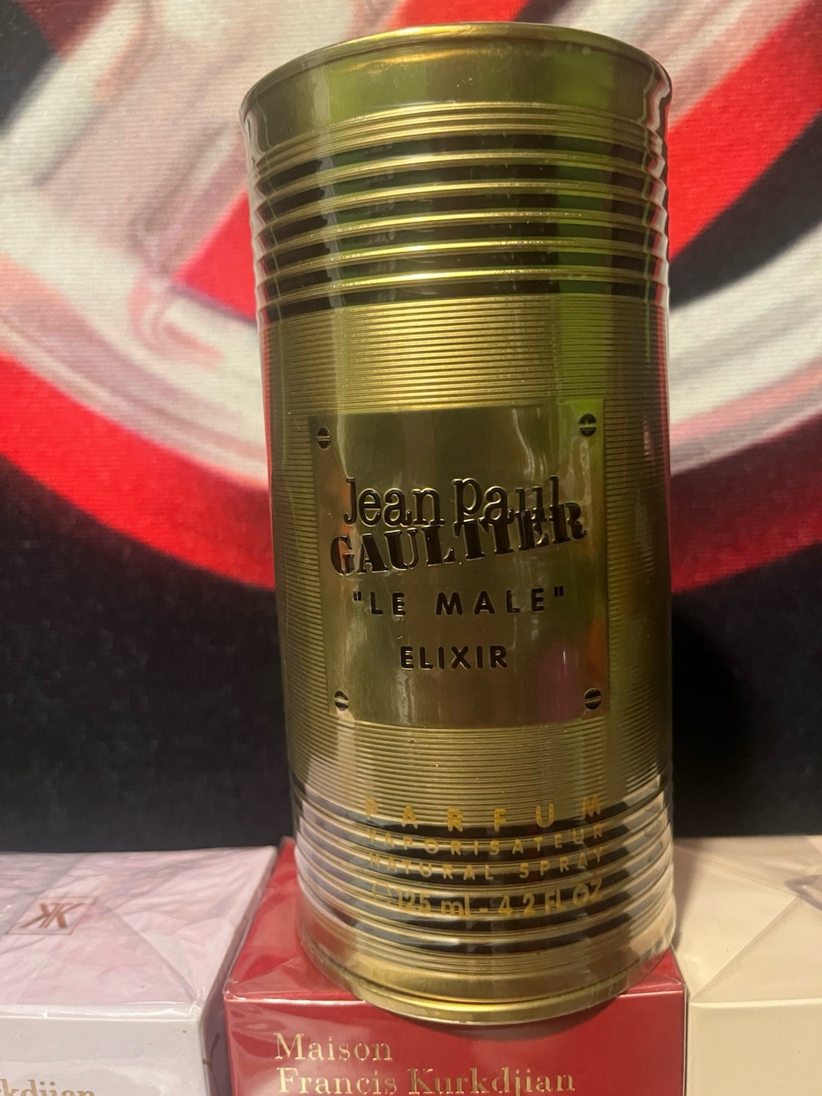 Jean Paul Gaultier Le Male Elixir Parfum Spray 4.2 fl oz Regular Size Gold Tin