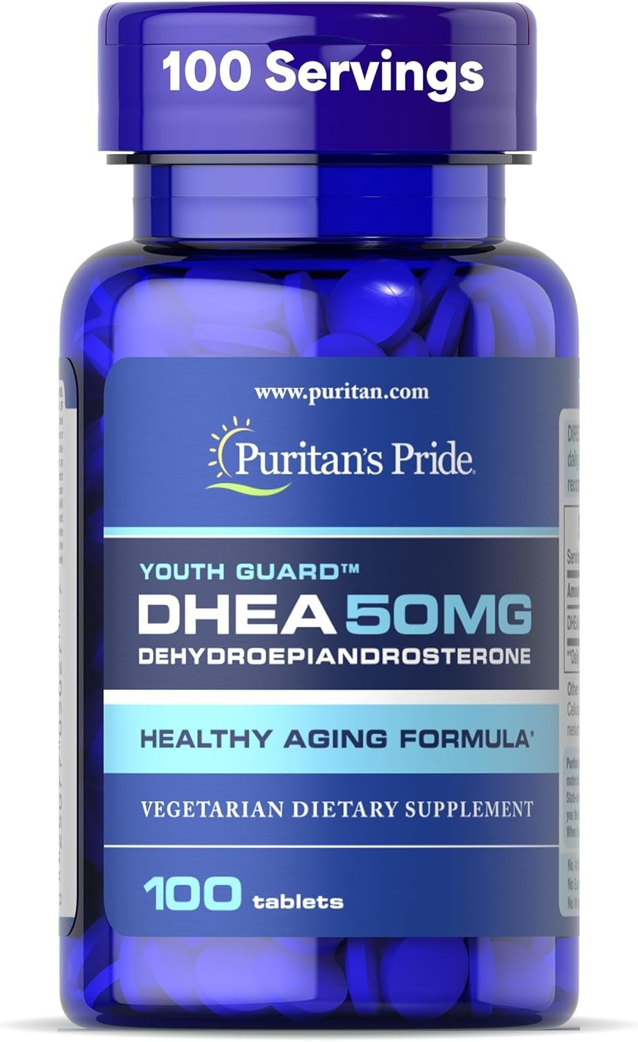 Puritan’s Pride DHEA 50Mg Dietary Supplement, Promote Sugar Metabolism 100 Count