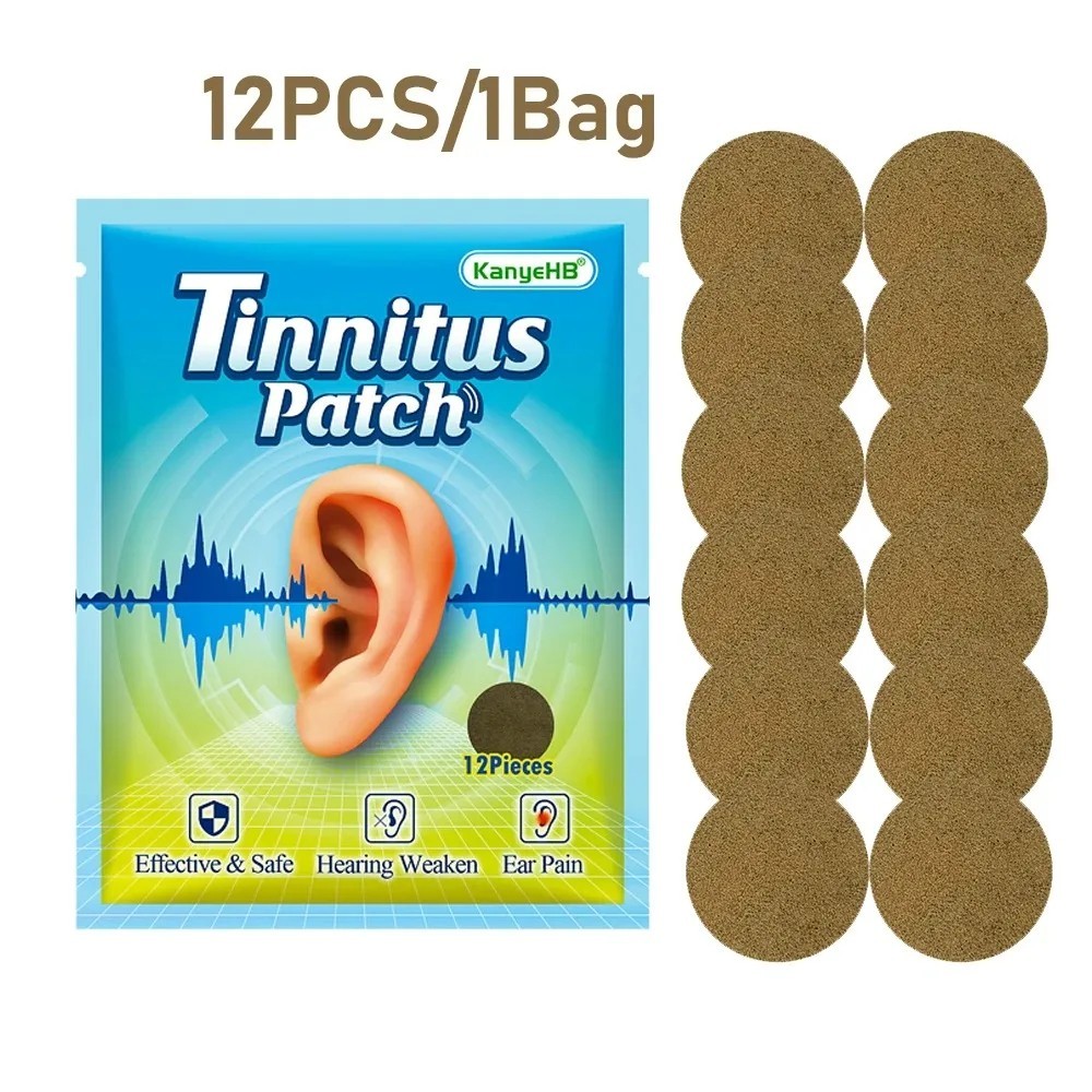 12/24Pc Tinnitus Treatment Patch Prevent Hearing Loss Ear Relief Medical Plaster