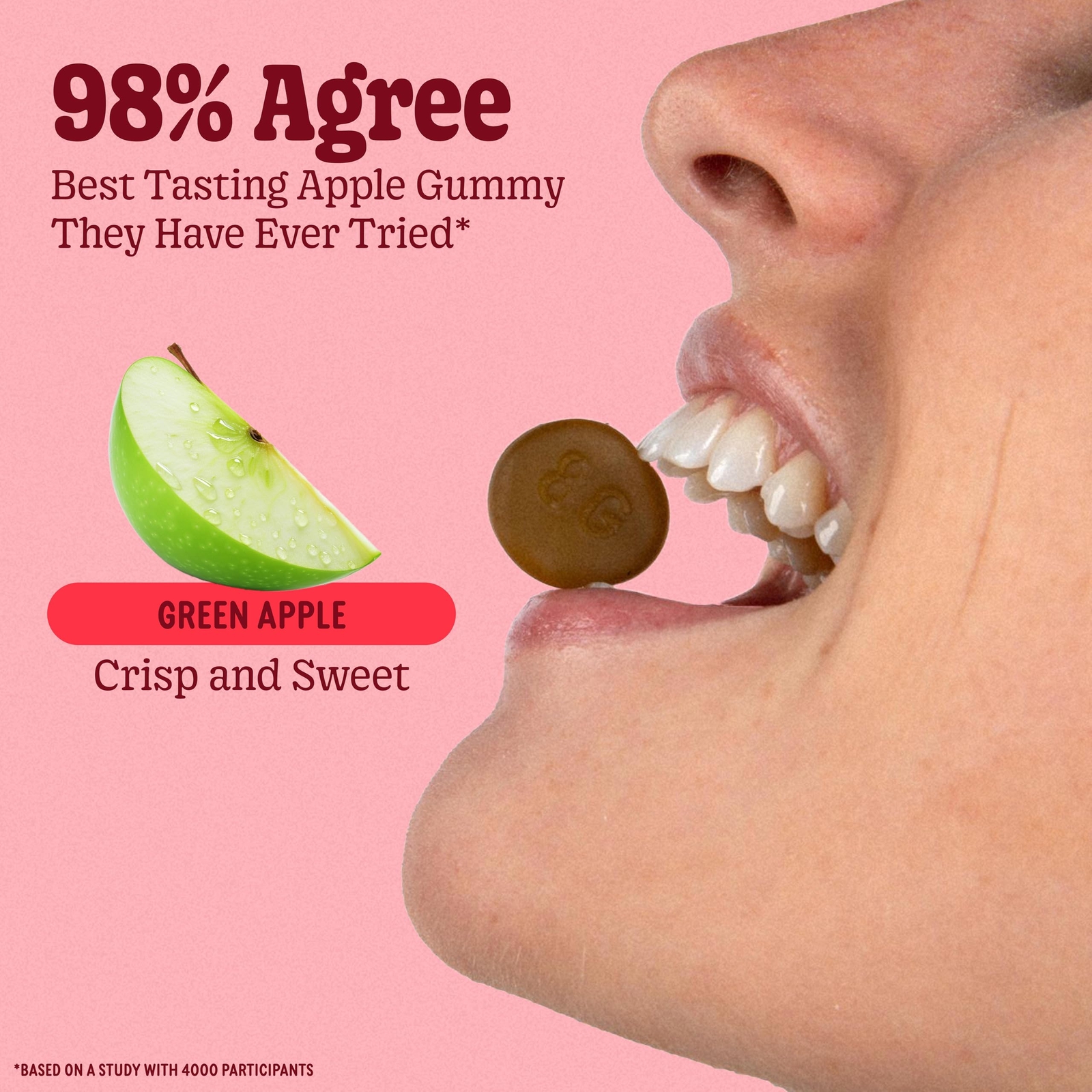 SUPERGREENS GUMMIES Metabolism Immunity Digestive Focus Apple 100ct 8GREENS