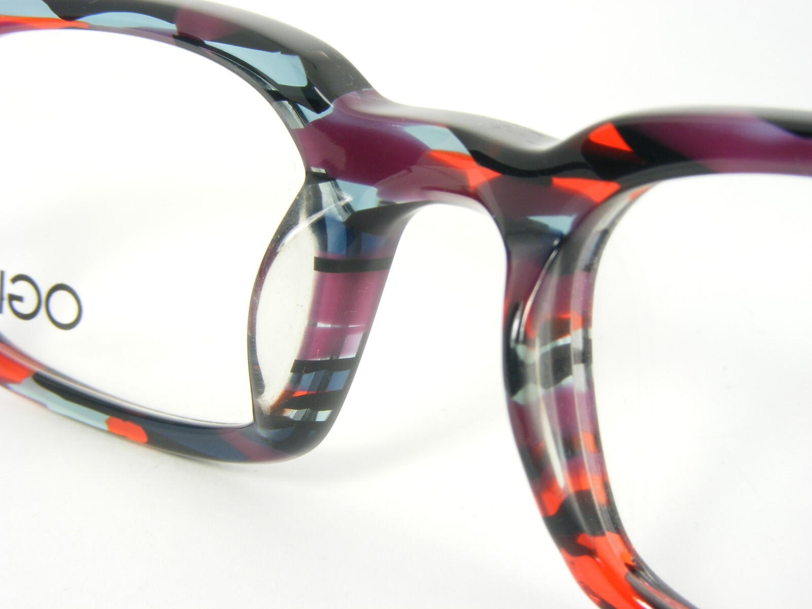 OGI HERITAGE 7147 1335 RED-PURPLE CAMOUFLAGE/BLUE EYEGLASSES 48-20-145mm (NOTES)