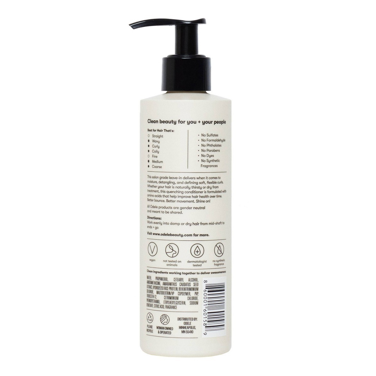 Odele Leave-in Conditioner for Deep Moisture + Frizz Control – 8 fl oz