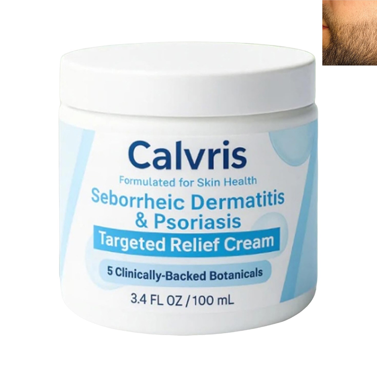 Calvris Seborrheic Dermatitis & Psoriasis Treatment Cream Beard Recovery Cream