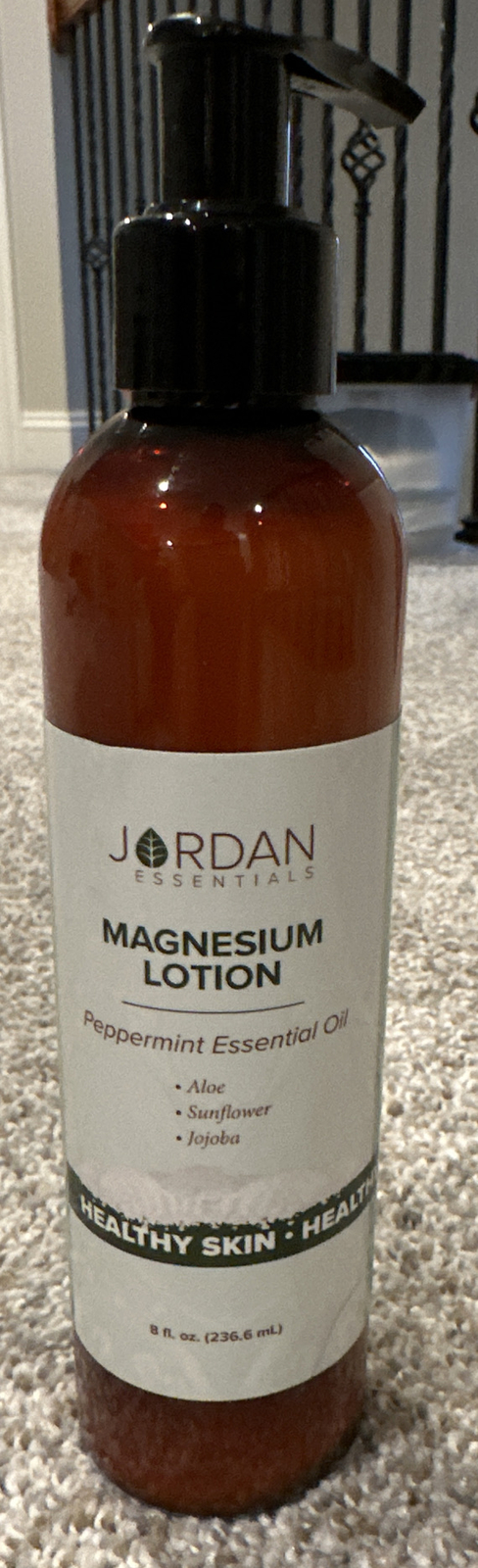 All Natural Jordan Essentials Magnesium Lotion – Peppermint 8oz