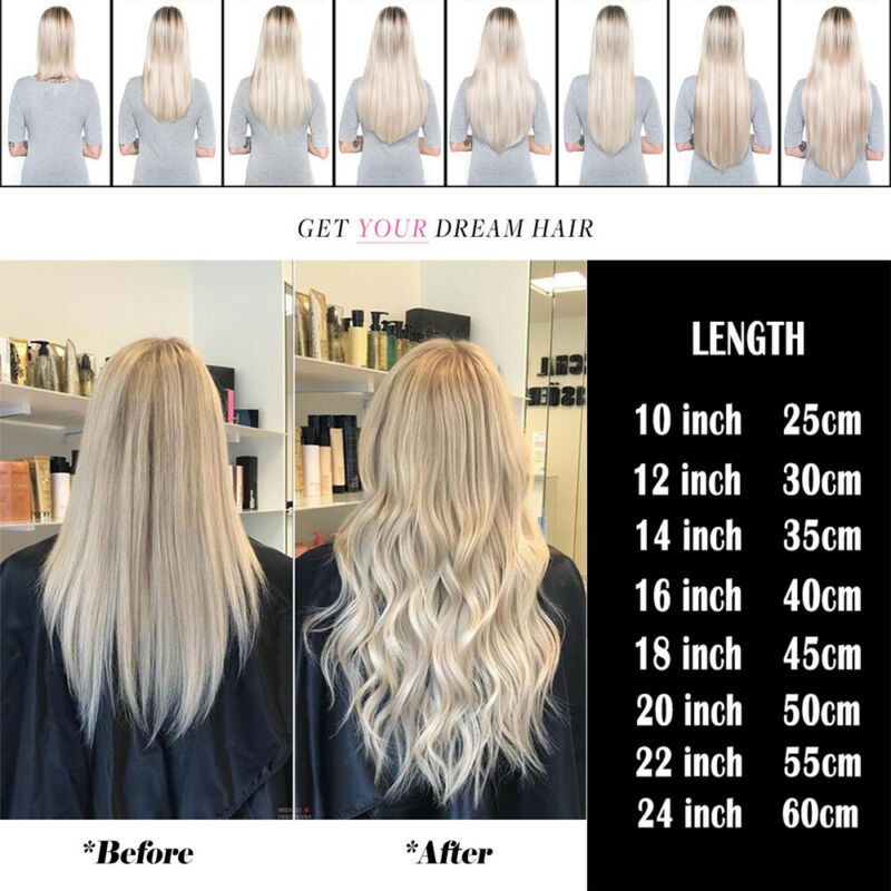 Tape in Hair Extensions 100% Real Human Hair Tape on Skin Weft Highlight Thick