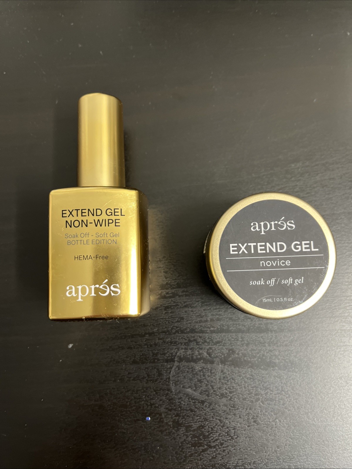 Apres Extend Gel GOLD BOTTLE Edition 1 oz/ 30 mL/ Top Coat/ Base Coat 0.25 Fl Oz