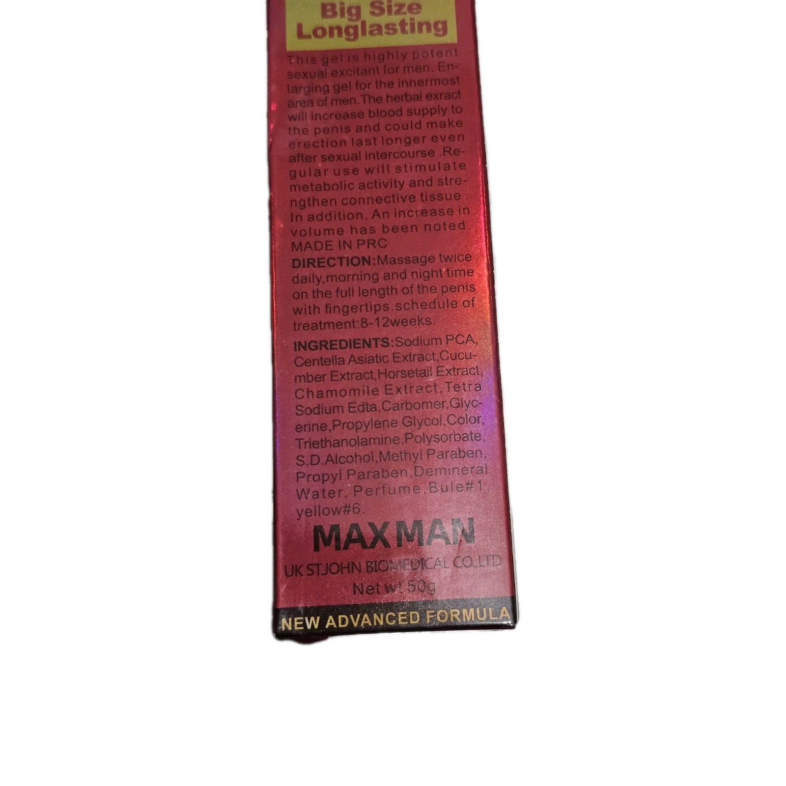 Mens Enhancement Cream Max Man Men Enlarging Gel Sex Delay Cream for Men