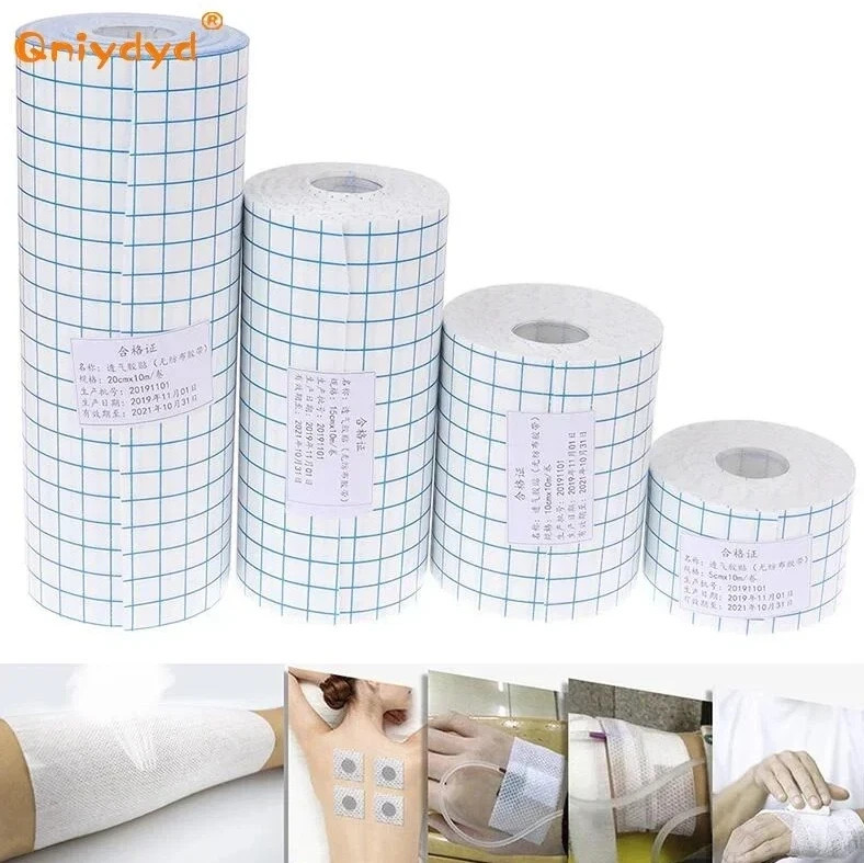 1pcs 10m/394in Non-Woven Adhesive Medical Roll Tape Plaster Patch Bandage