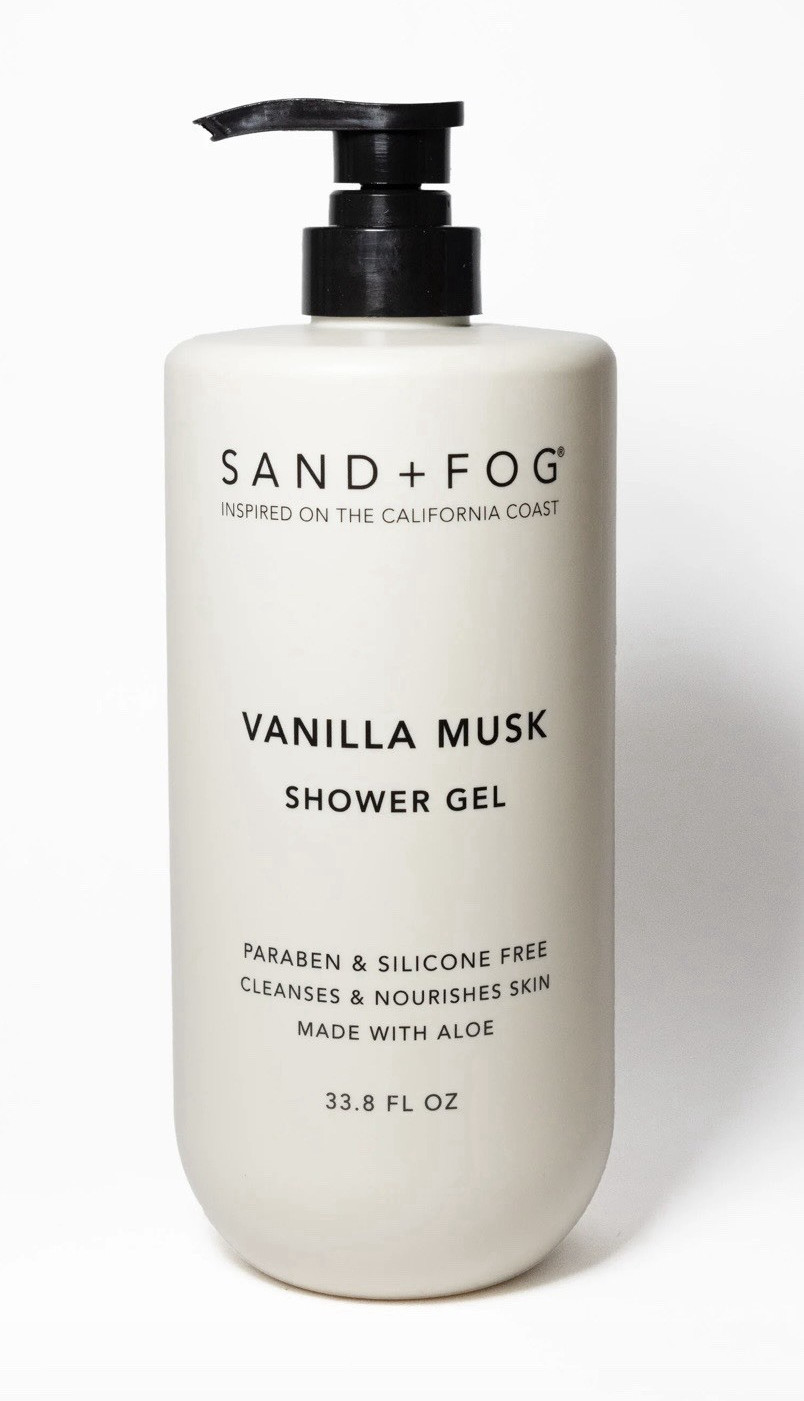 SAND + FOG Vanilla Musk Shower Gel 33.8 fl oz Paraben-Free Silicone-Free