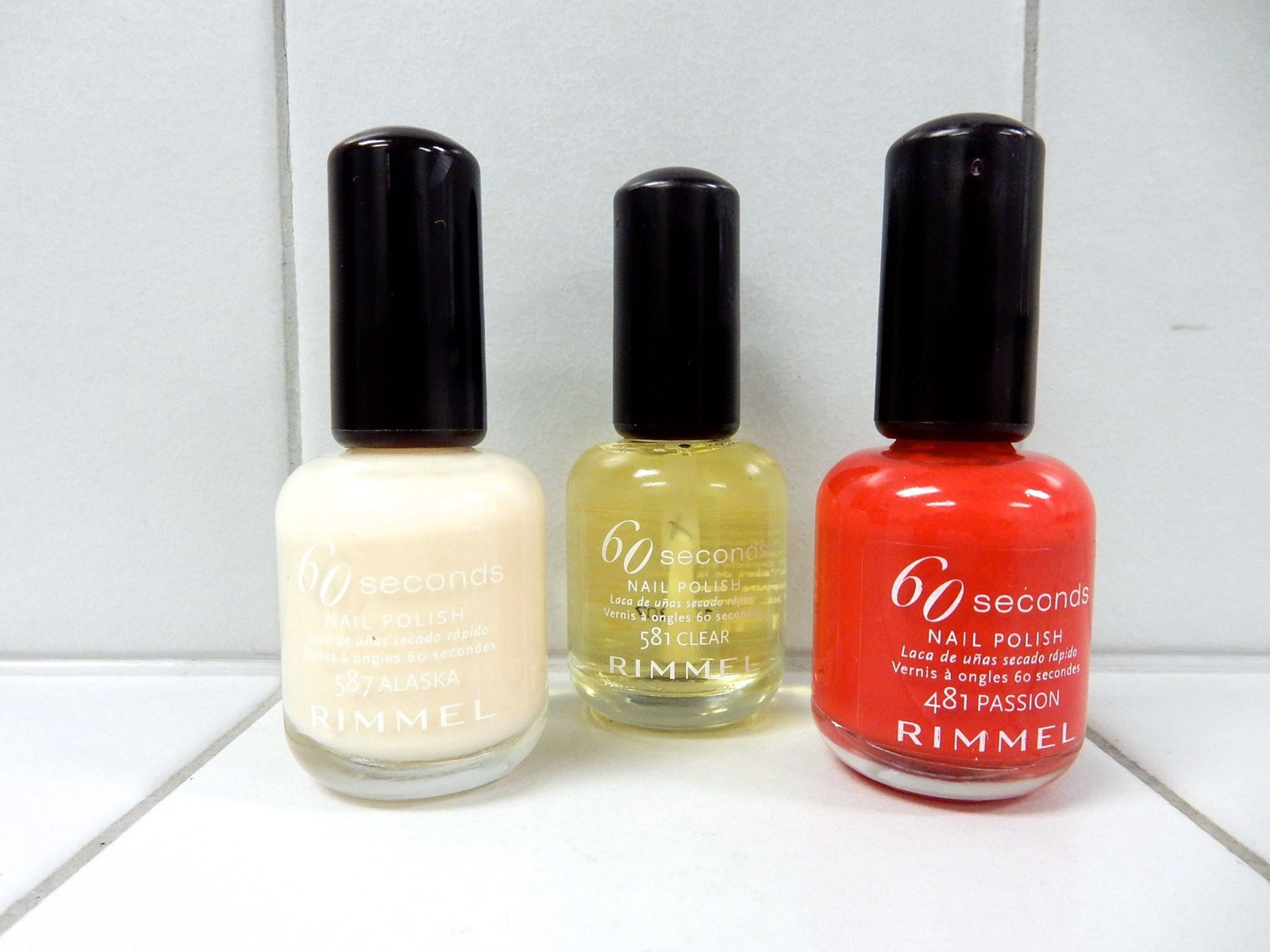 RIMMEL 60 SECONDS NAIL POLISH SET OF THREE (BUYER GETS 3 BOTTLES) *NEW*