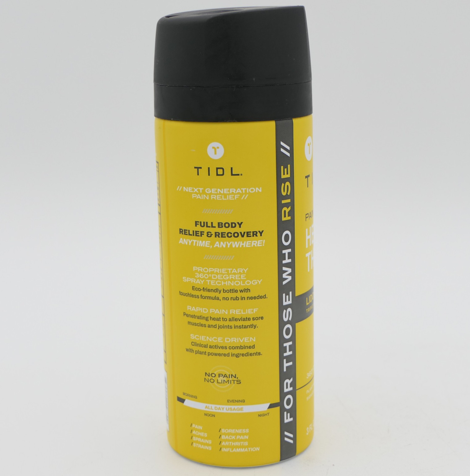 TIDL Pain Relief Heat Therapy Lidocaine+ 360 Degree Topical Spray 3 oz Exp 02/27