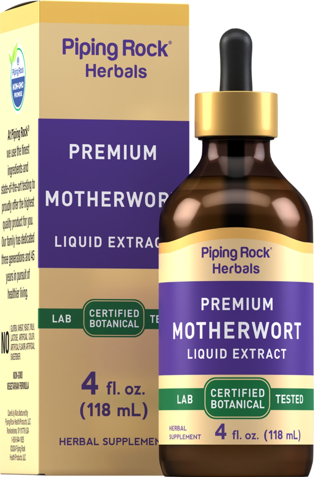 Motherwort Tincture | 4 fl oz | Liquid Extract Supplement | by Piping Rock