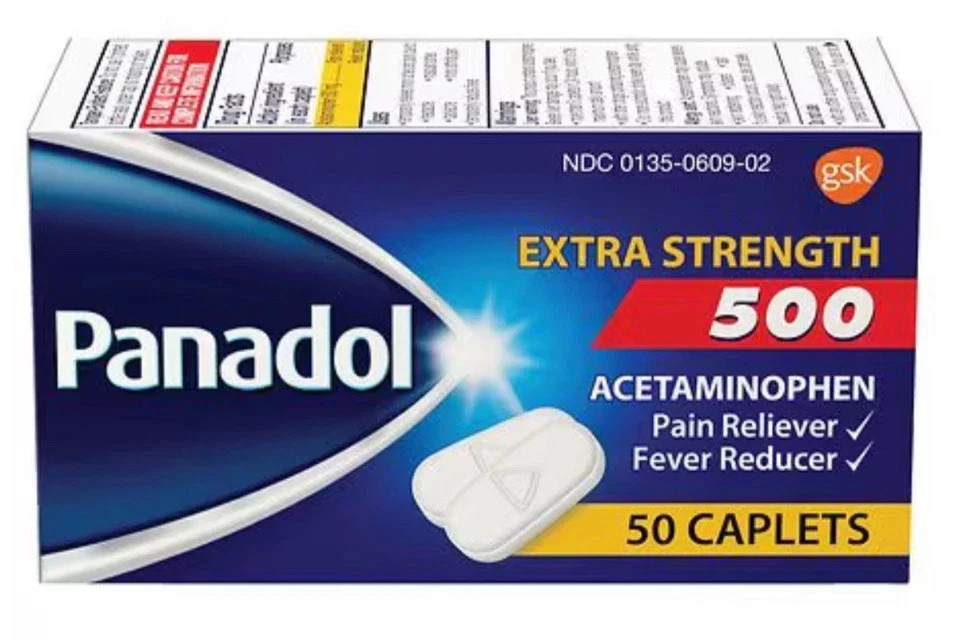 Panadol Acetaminophen 500 MG Extra Strength – 50 Caplets