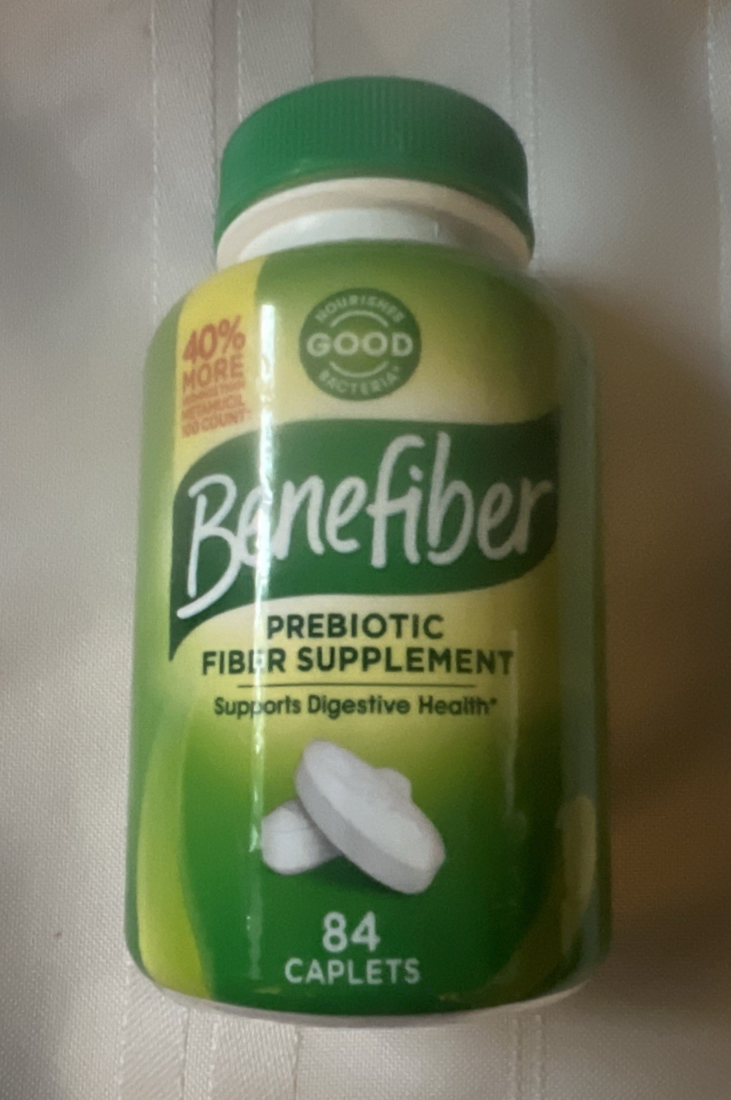 Benefiber Prebiotic Fiber Supplement, 84 Caplets Exp 11/26