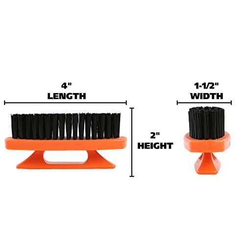GreatNeck Nail Brush, 6 Pack Nail and Hand Scrub Brush Set, Stiff Orange