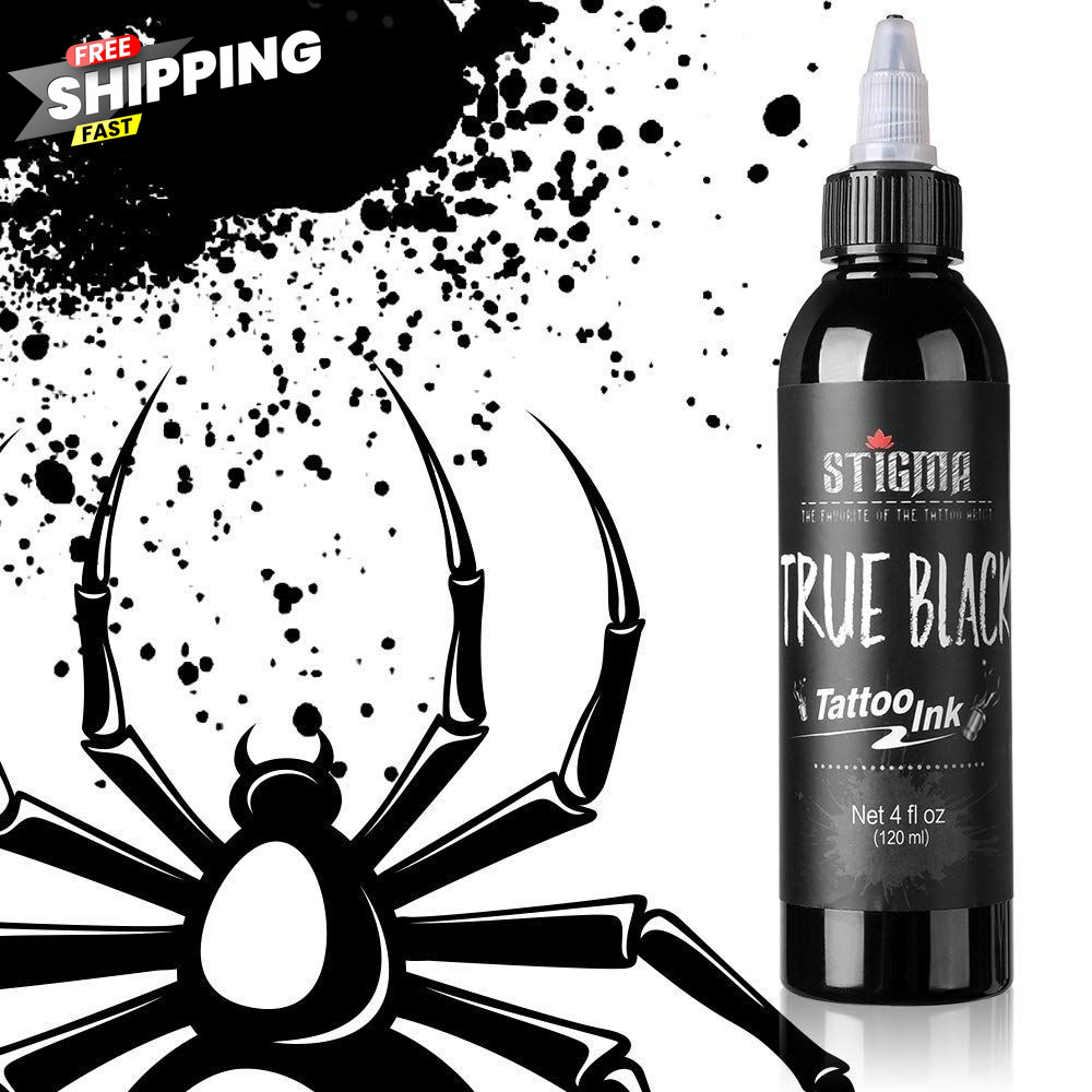 STIGMA Tattoo Ink 2 Stage Grey Wash Black 4oz (120ml) 4.1 fl oz, Dark